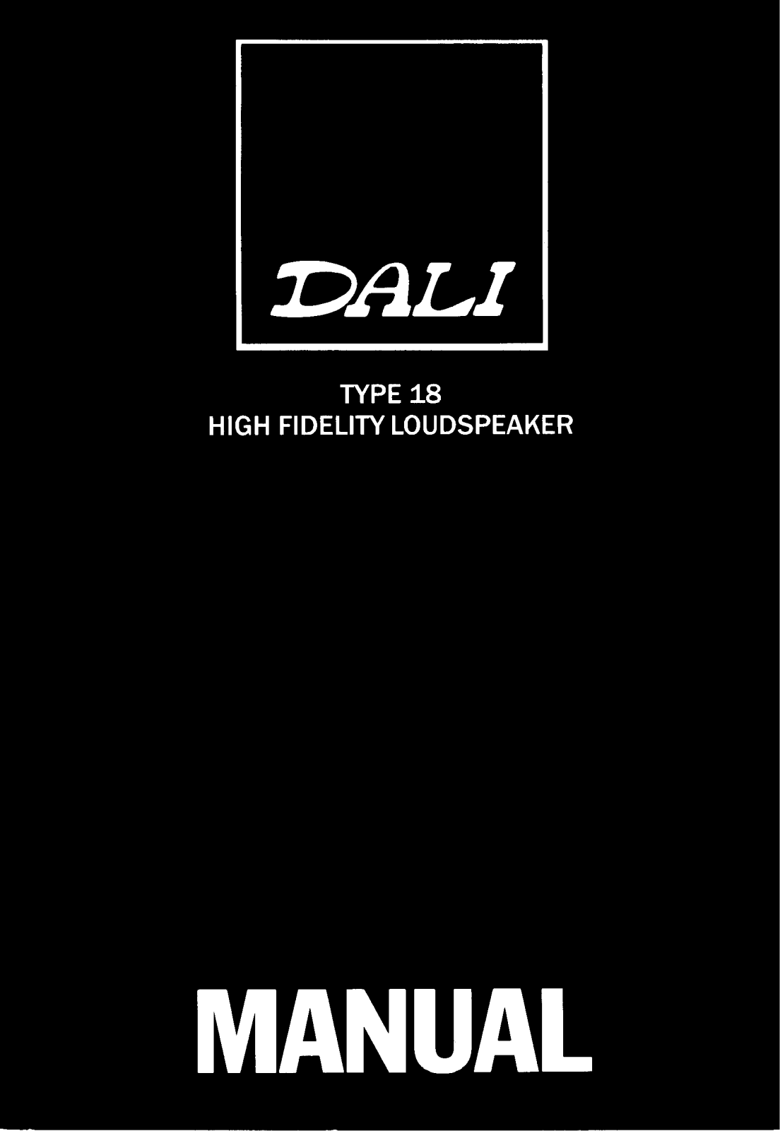 Dali 18 Owners manual