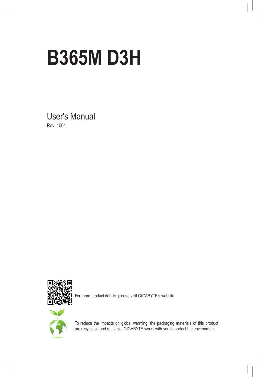 Gigabyte B365M D3H Service Manual