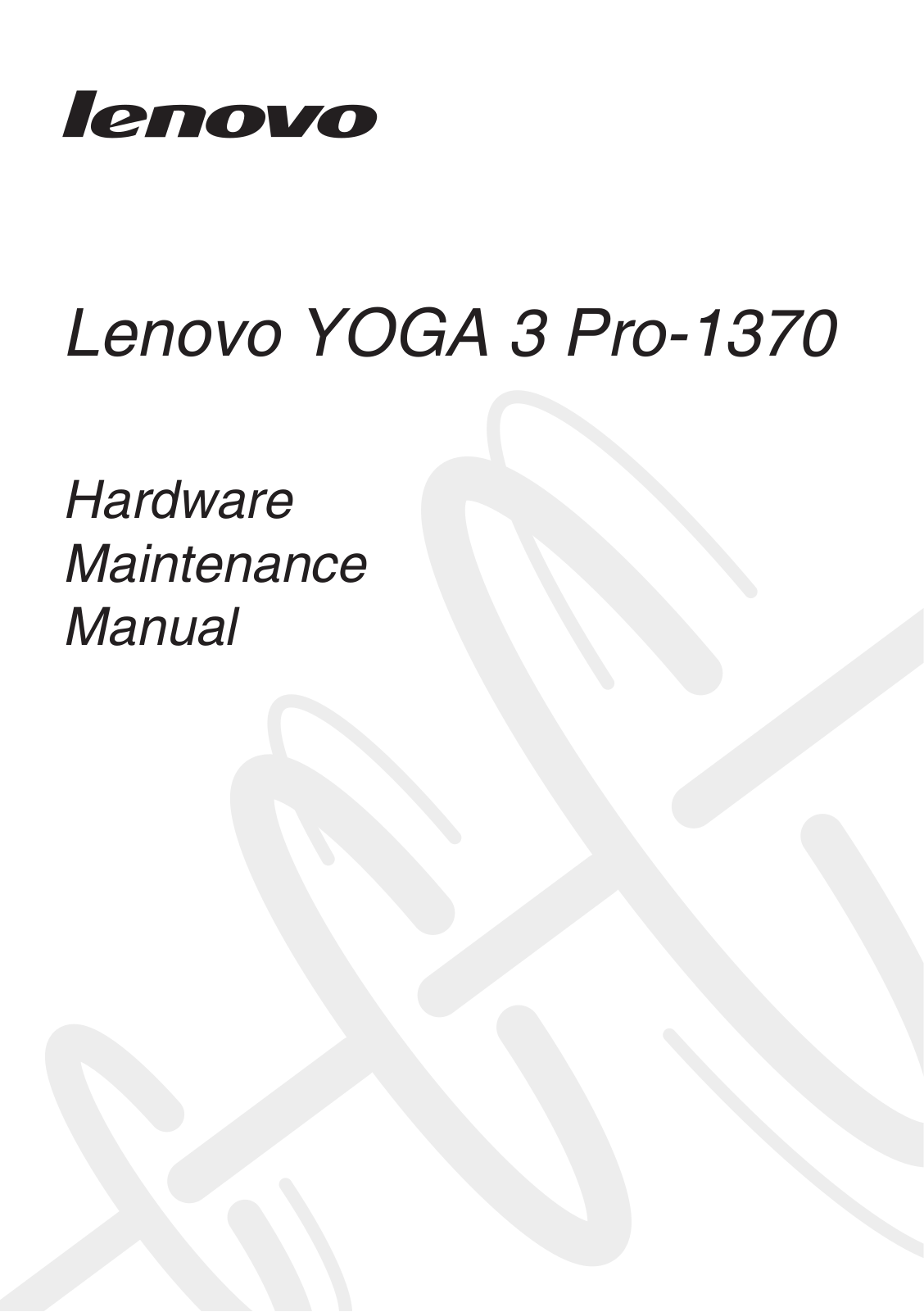 Lenovo Yoga 3 Pro 1370 Hardware Maintenance Manual