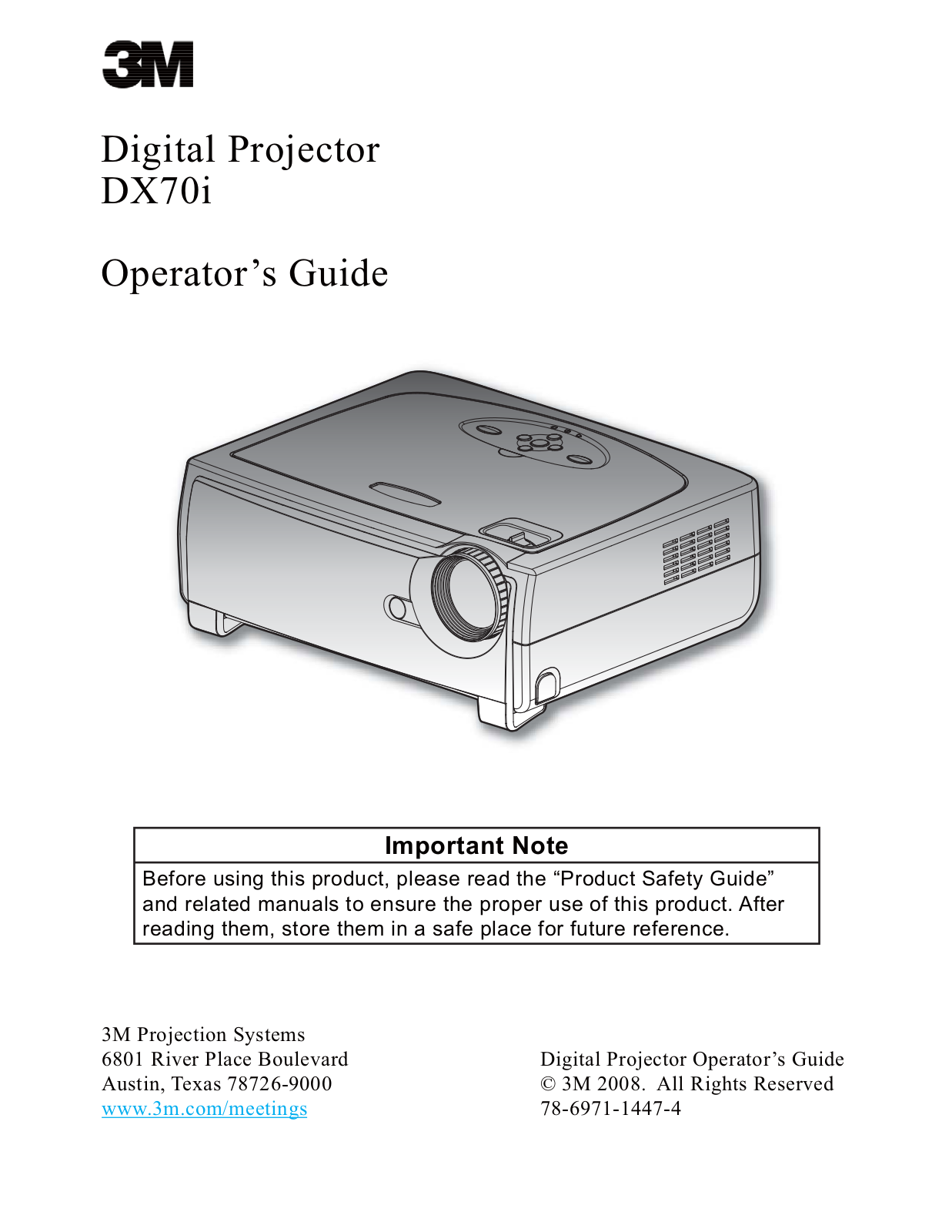 3M DX701i User Manual