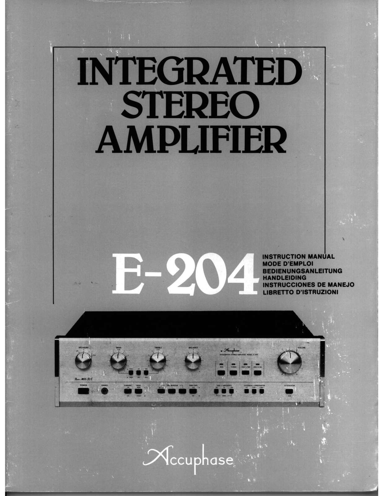 Accuphase E-204 Owners manual