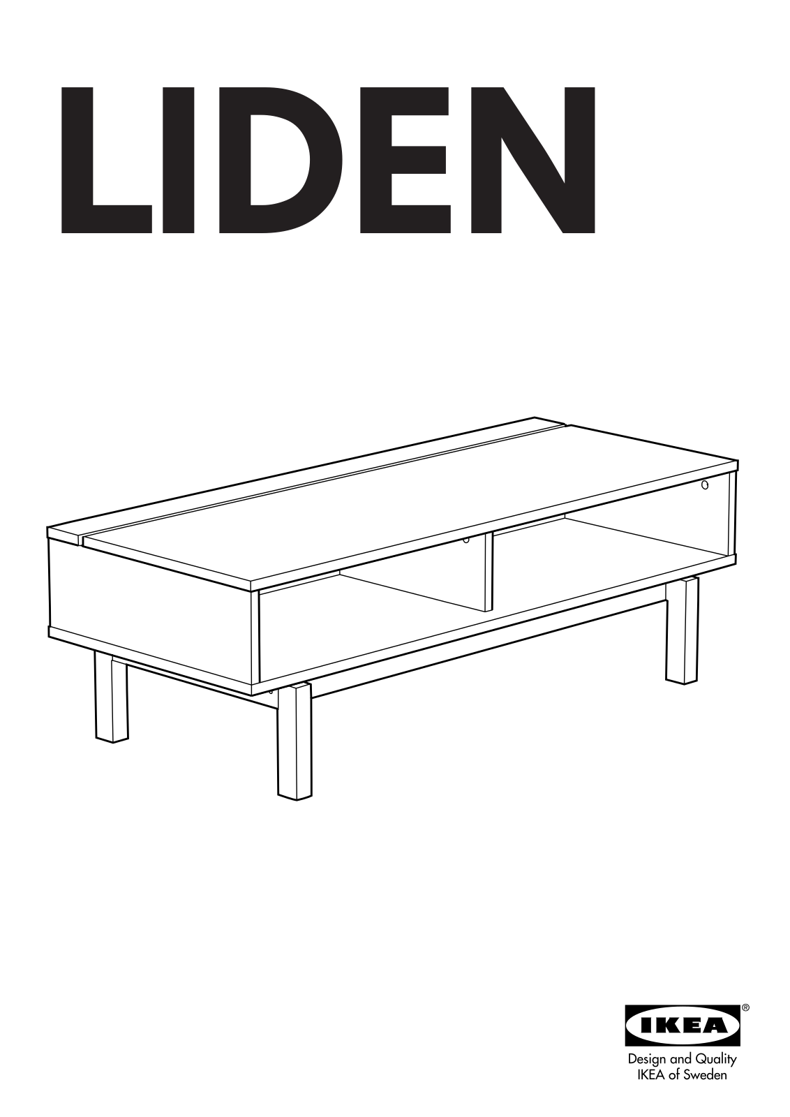 IKEA LIDEN TV UNIT 47 1-4X19 5-8 Assembly Instruction