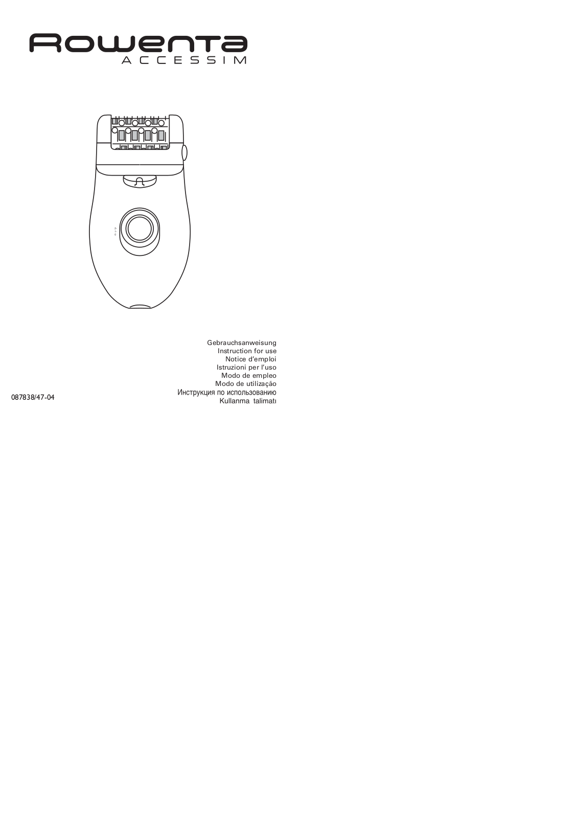 Rowenta EP 7620 User Manual