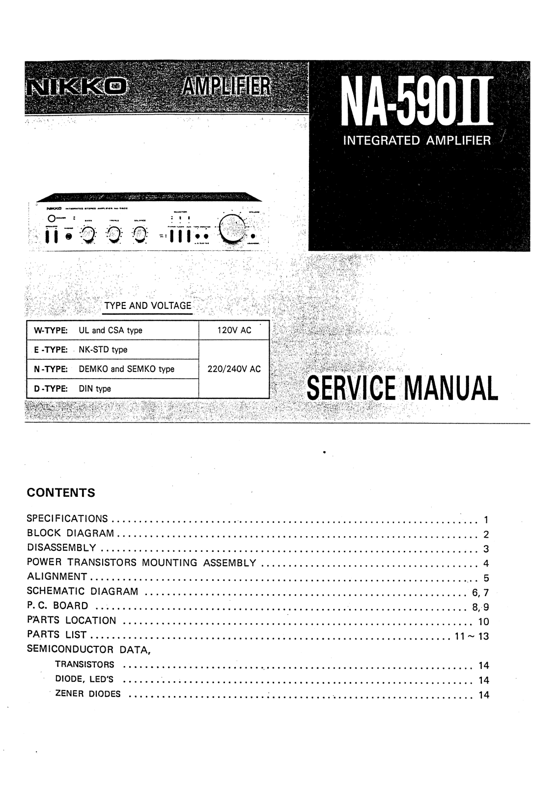 Nikko NA-590-Mk2 Service Manual