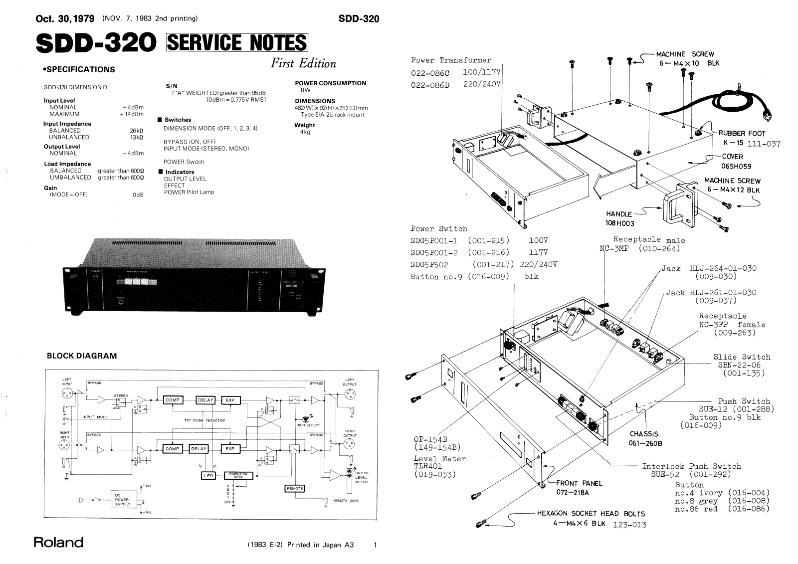 Roland SDD-320 Service Manual