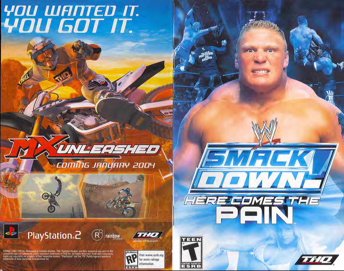 Games PS2 WWE SMACKDOWN-HERE COMES THE PAIN User Manual