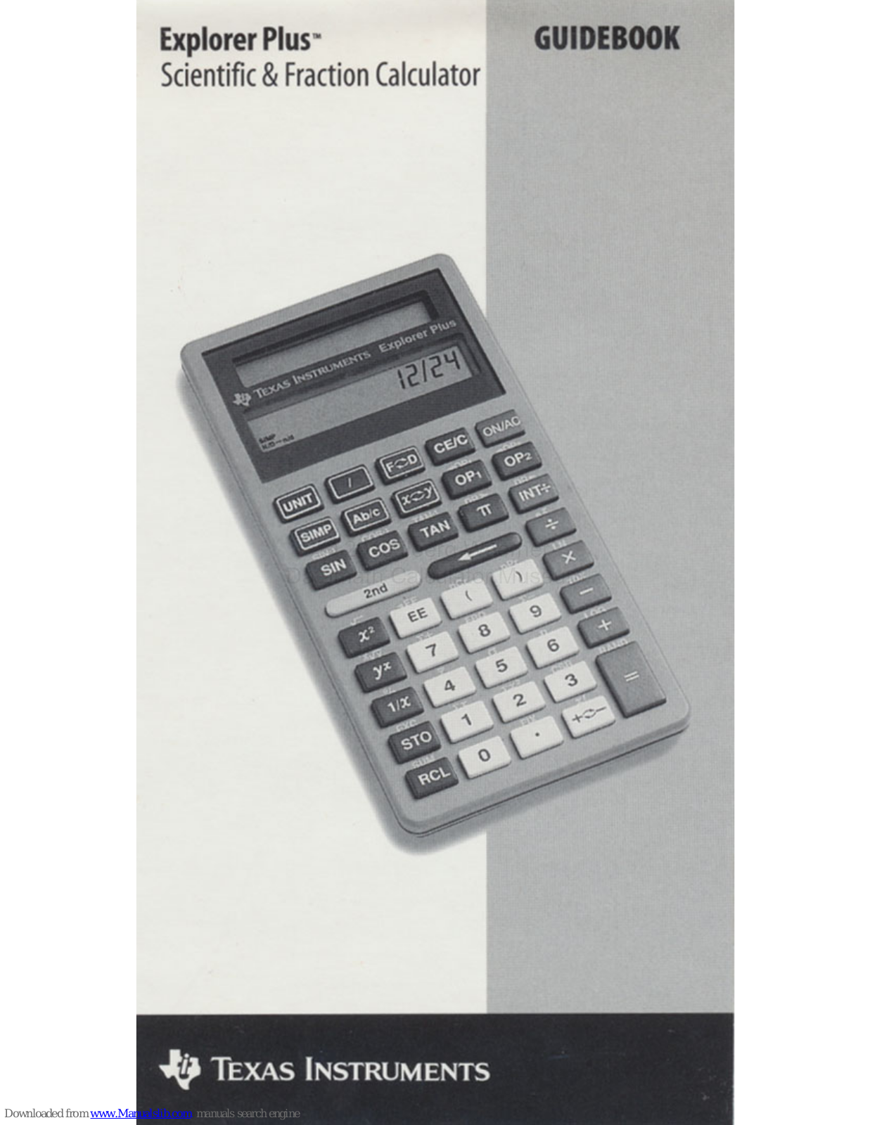 Texas Instruments TI-32 - Explorer Plus Solar Powered Calculator, Explorer Plus, TI-35 Plus Manual Book