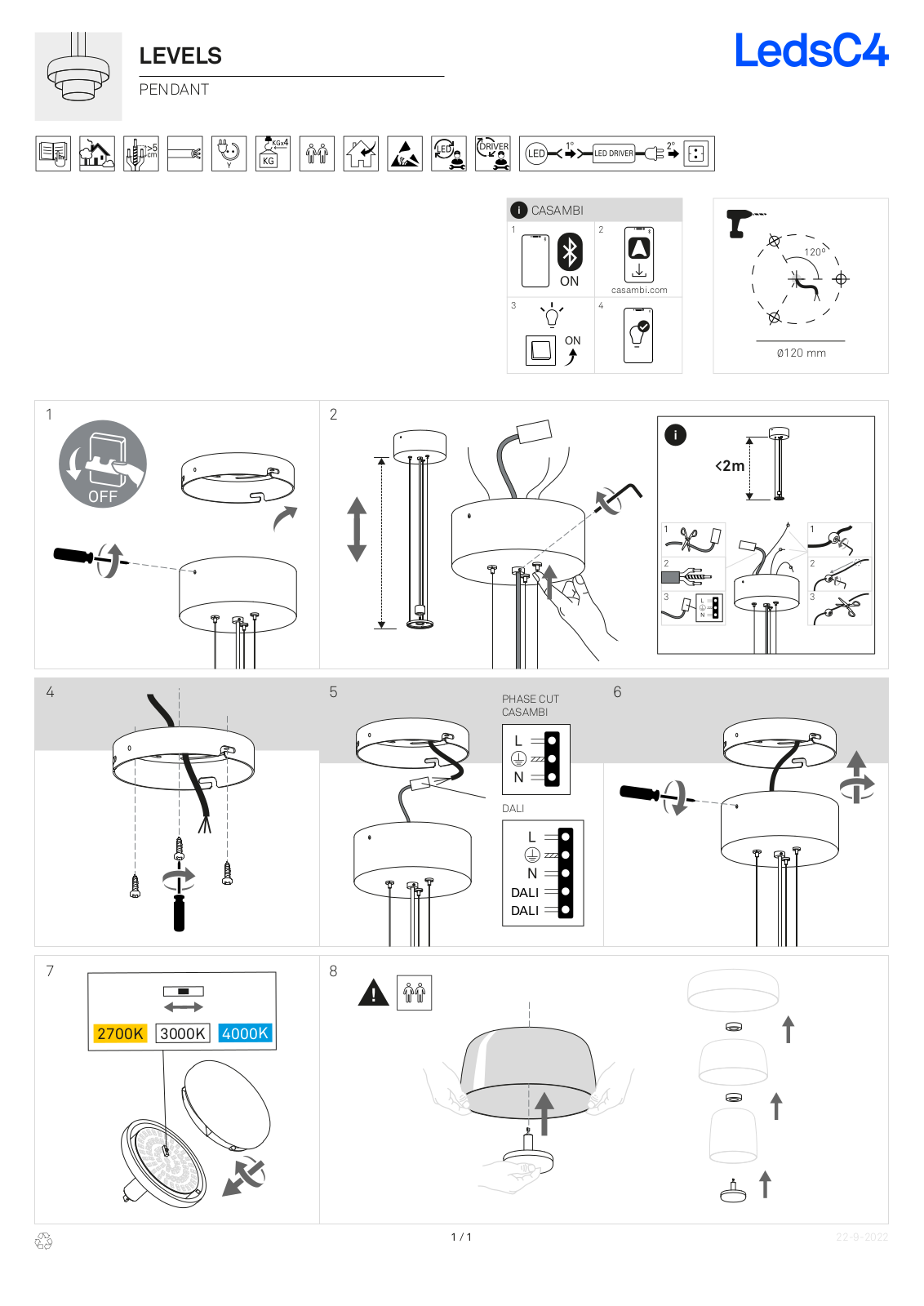 LEDS-C4 LEVELS PENDANT User guide - ManualMachine.com