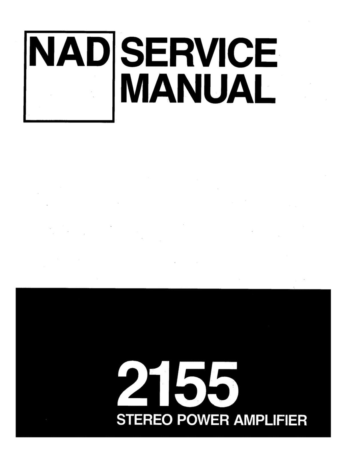 Nad 2155 Power Service Manual