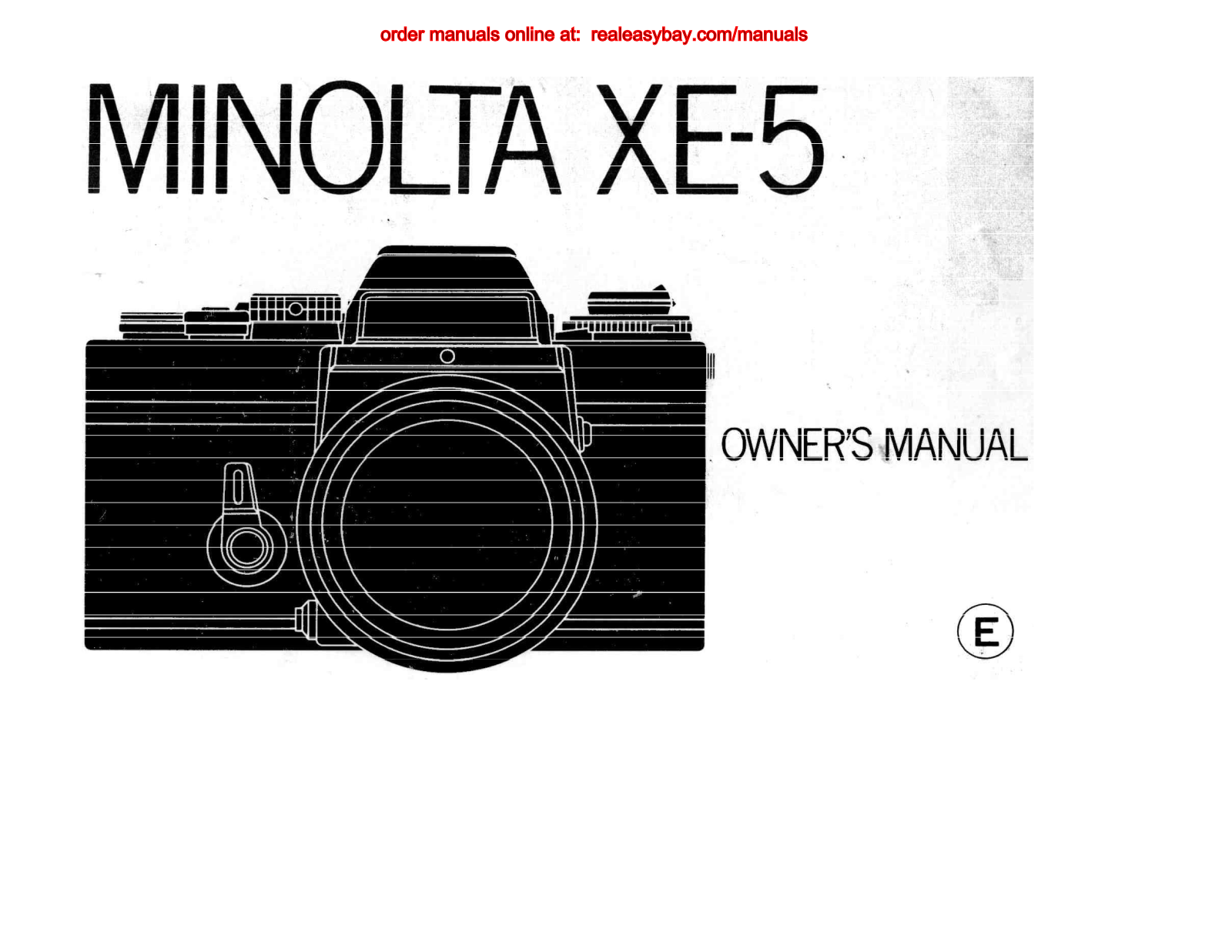 Minolta XE-5 owners Manual