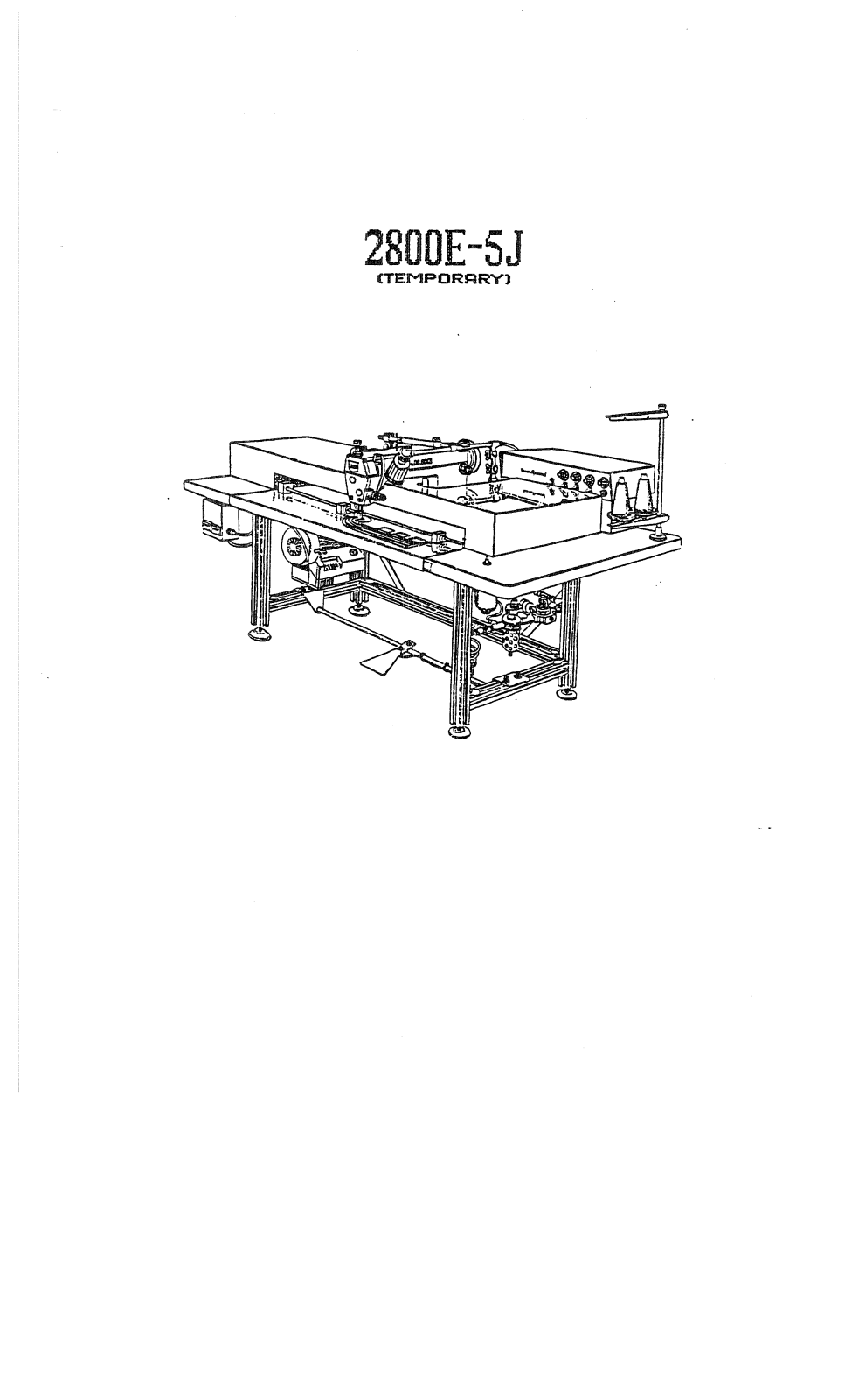 Union Special 2800E5J Instruction Manual