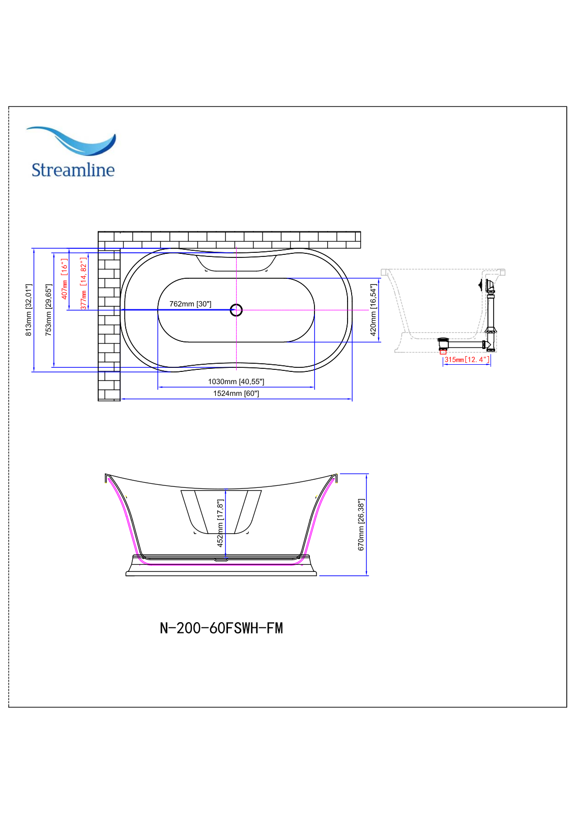 Streamline N200GLD, N200CH Specifications