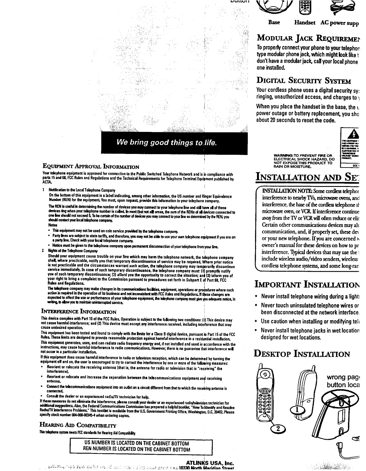 Thomson 2-6928A Users Manual