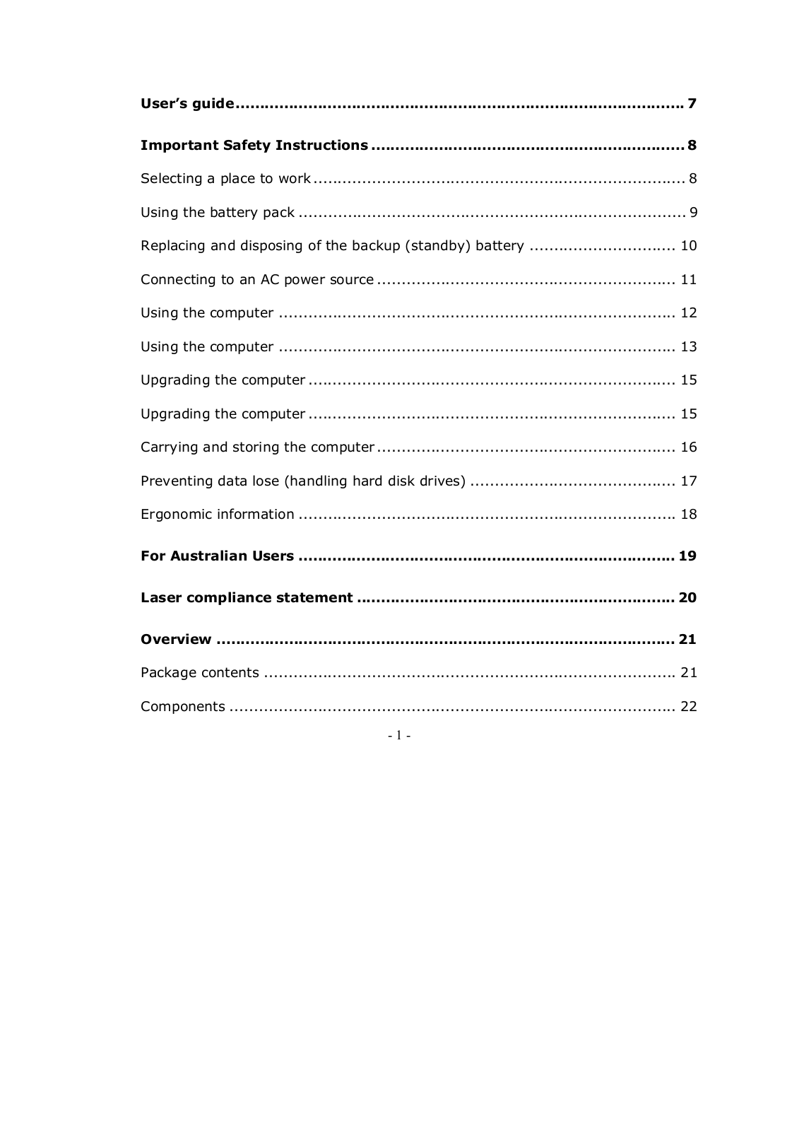 LG TBLT20A User Manual