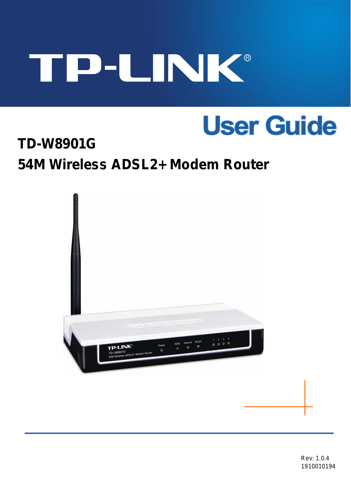 TP-Link TD-W8901G User Manual