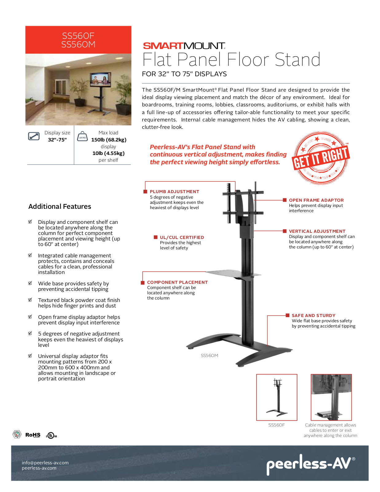 Peerless SS560F Datasheet