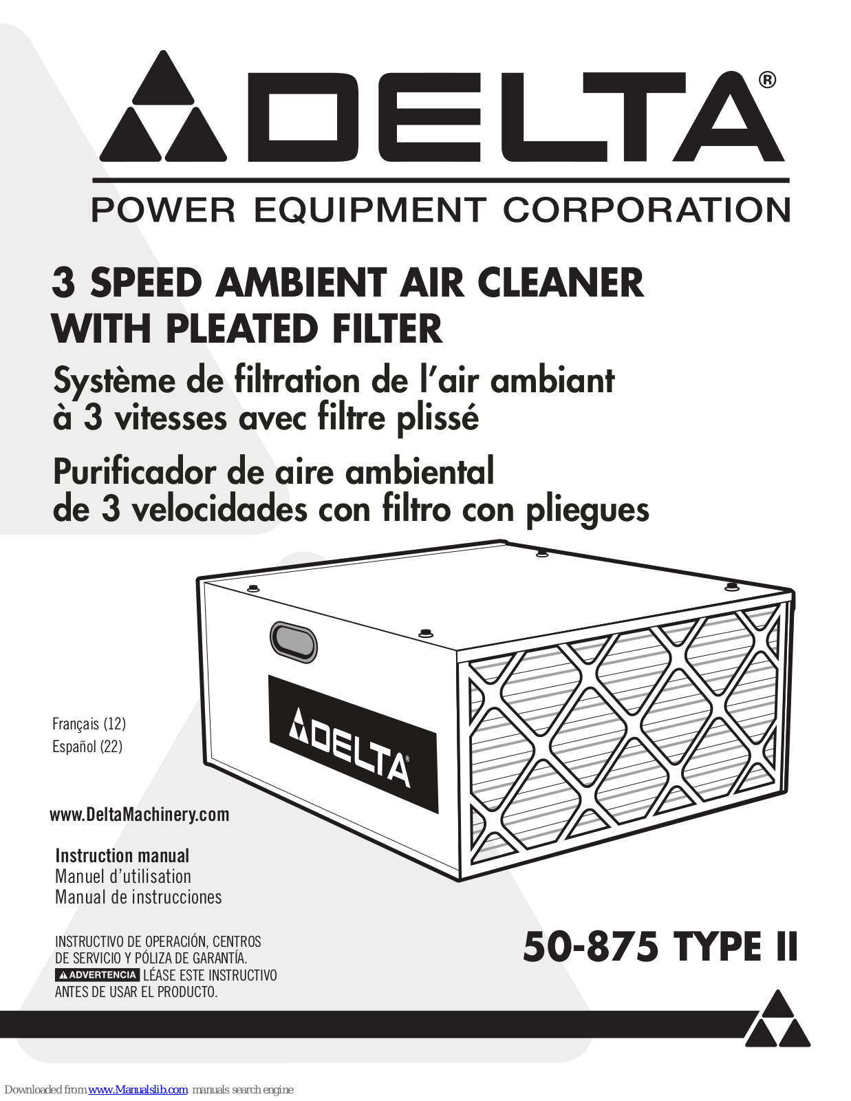 Delta 50-875 II, 50-875 Instruction Manual