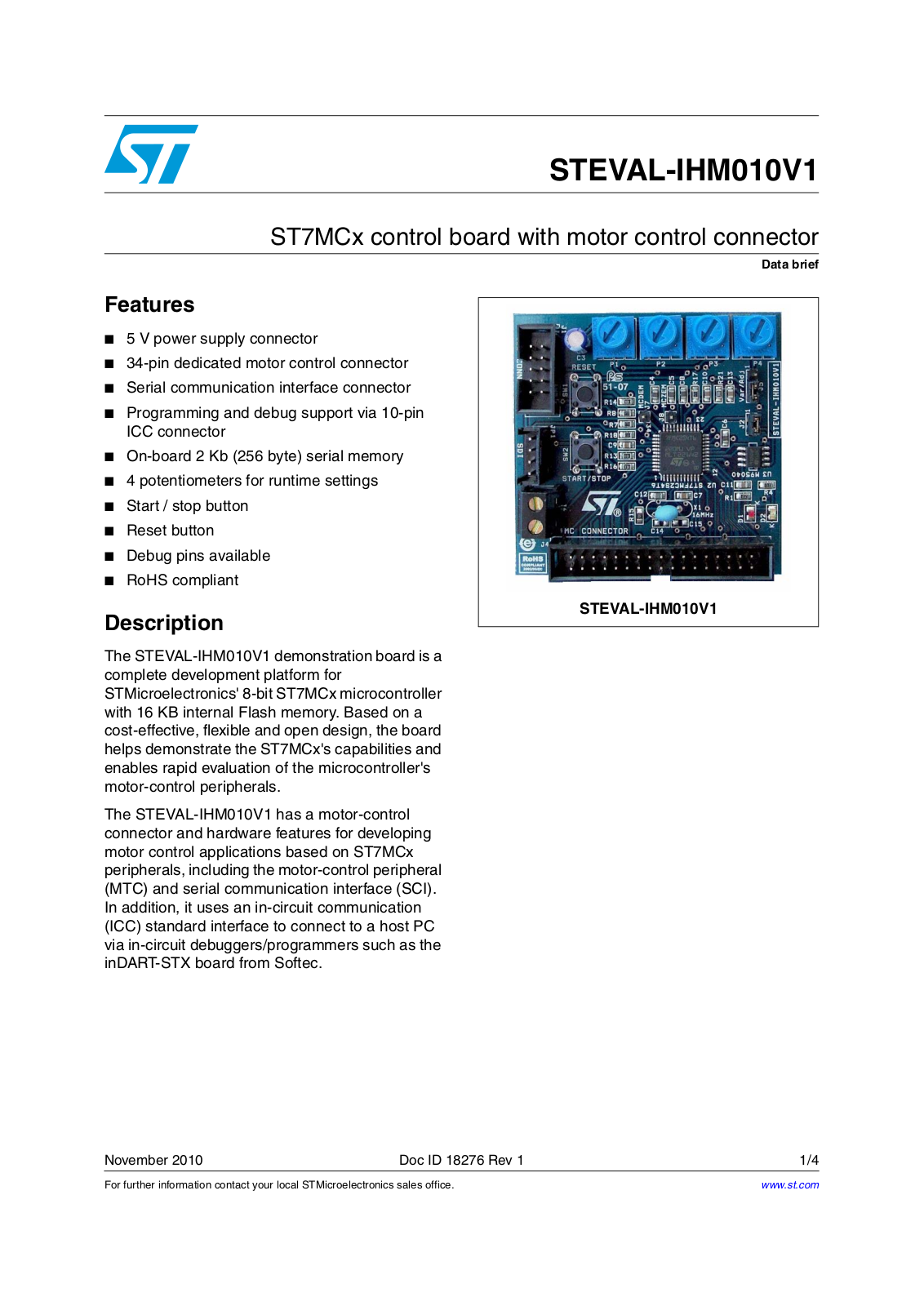 ST IHM010V1 User Manual