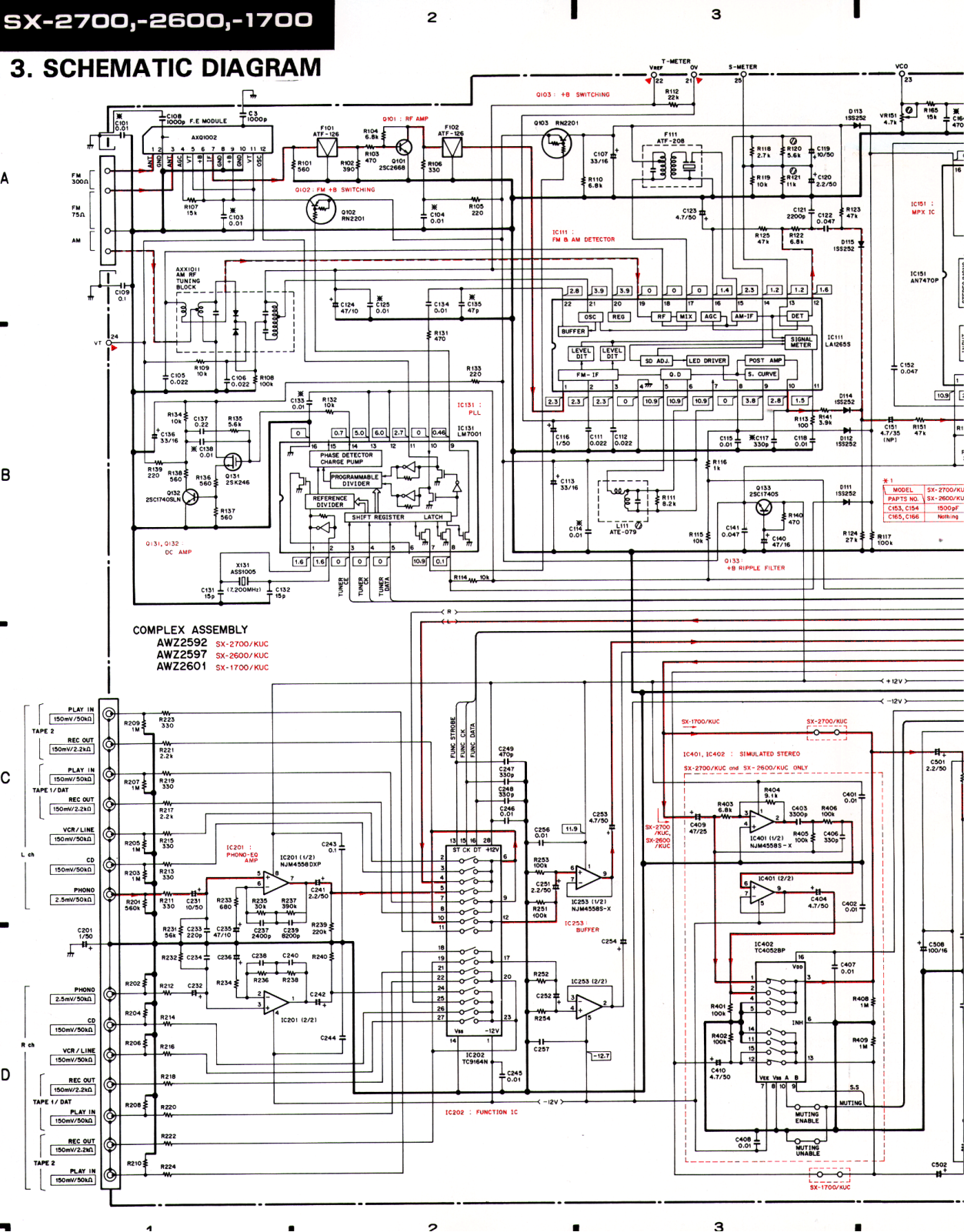 Pioneer SX-1700, SX-2700, SX-2600 Schematic - ManualMachine.com