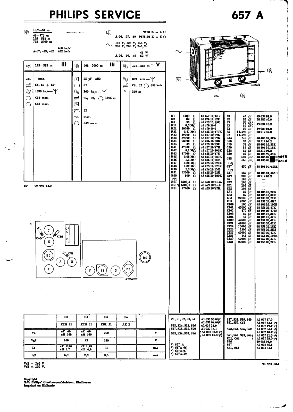 Philips 657-A Service Manual