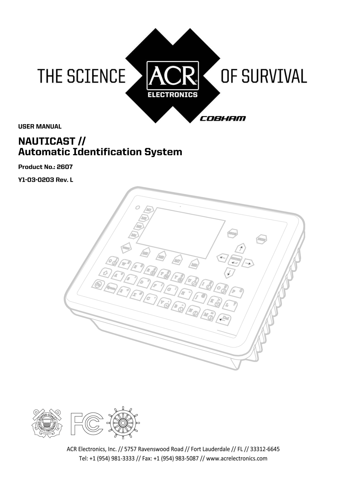 ACR Electronics Nauticast 2607, Nauticast Y1-03-0203 User Manual