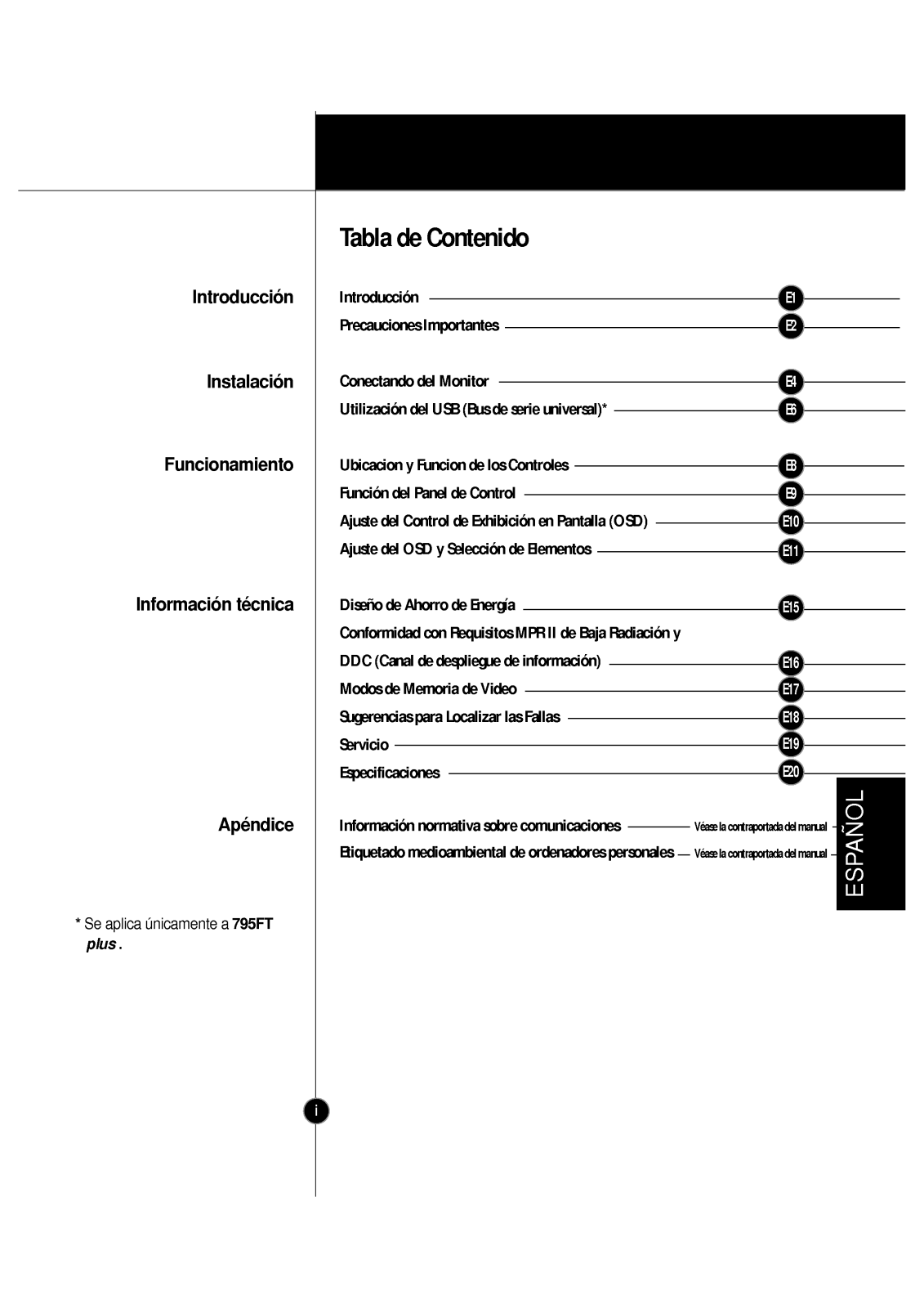 Lg FLATRON 795F PLUS Instructions manual