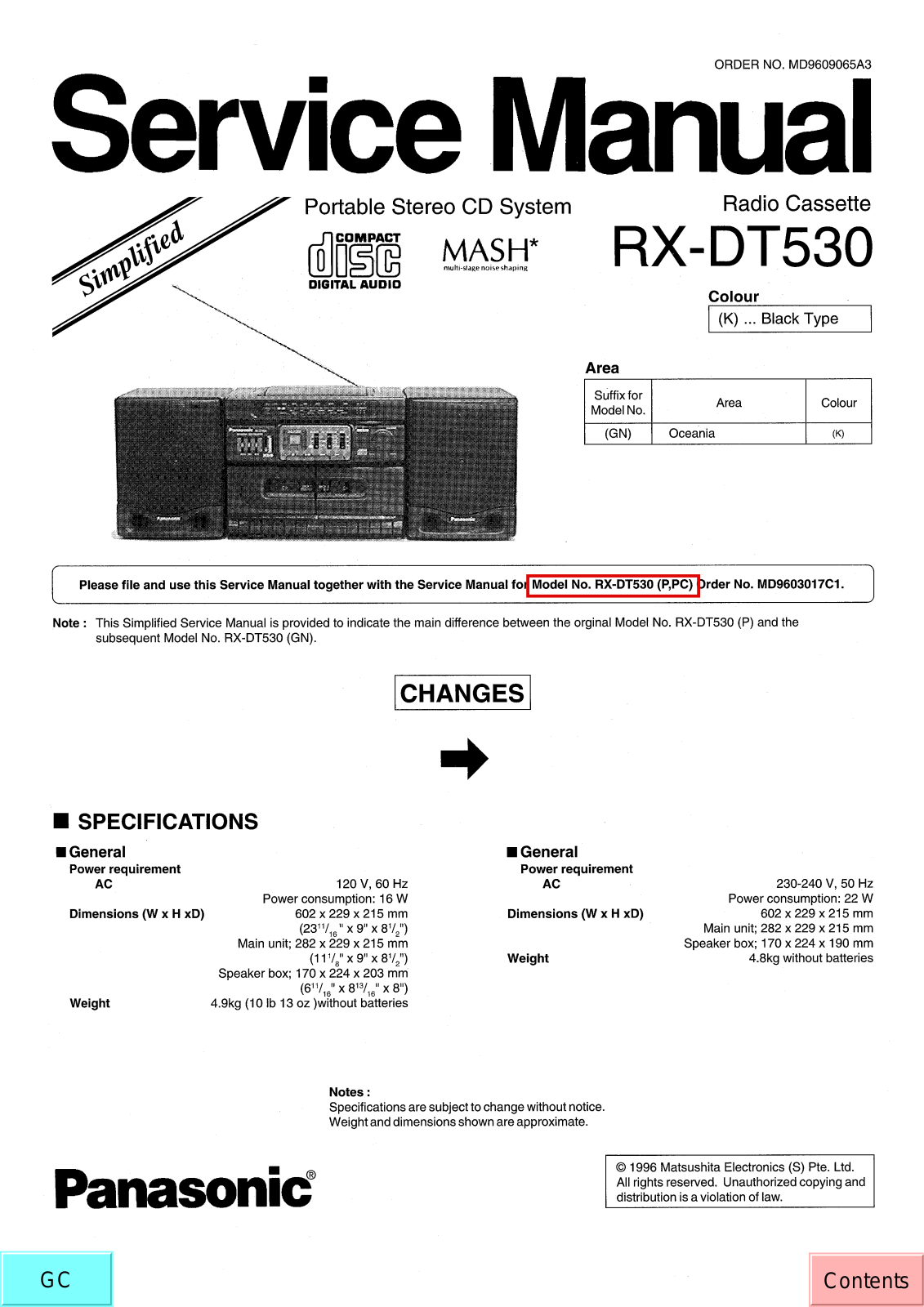 JVC RX DT530 GN Service Manual