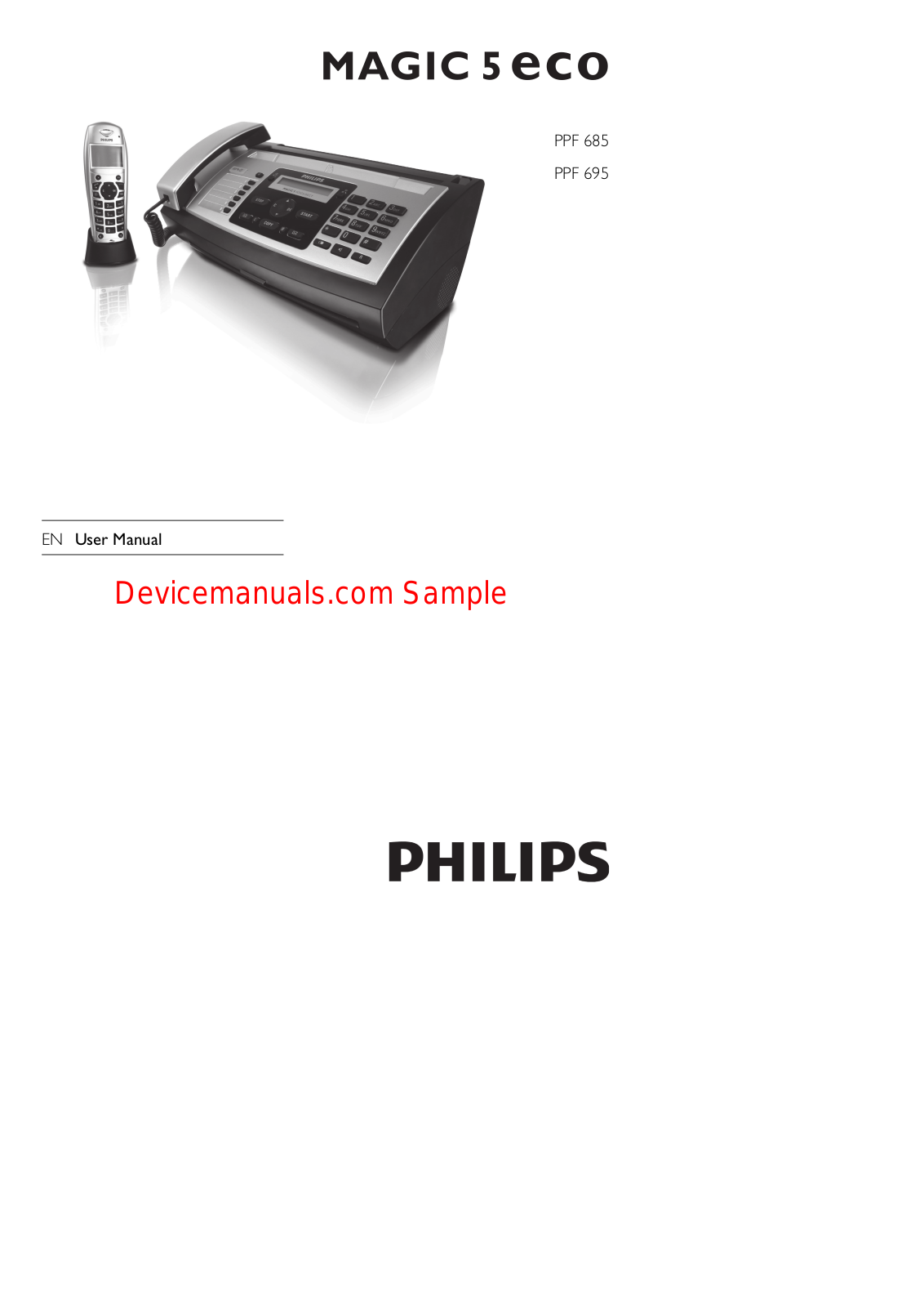 Philips PPF685E/PTB User Manual