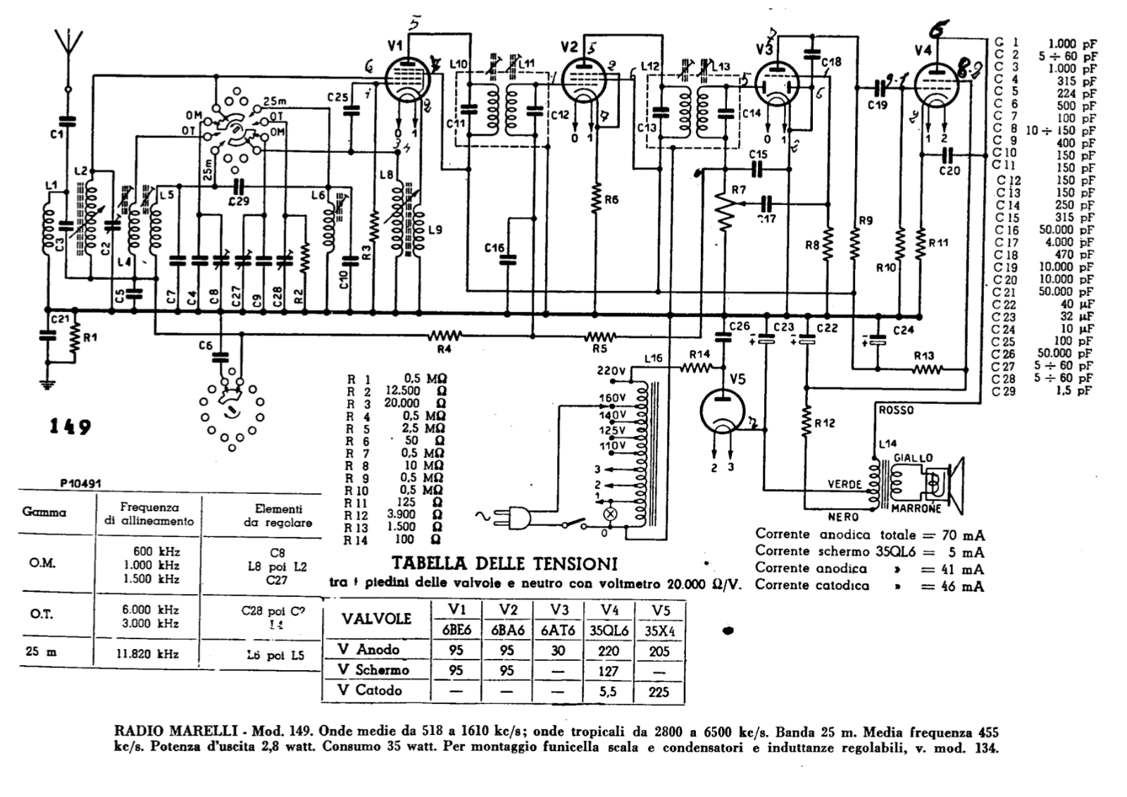 Radiomarelli 149 schematic