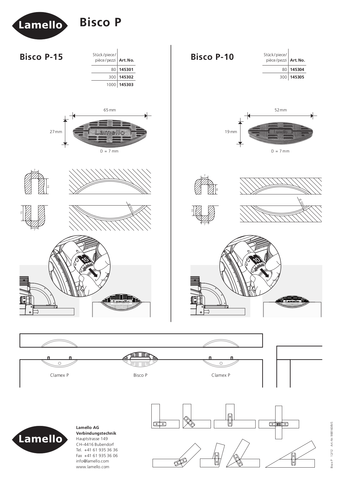 Lamello Bisco P-15, Bisco P-10 User guide - ManualMachine.com
