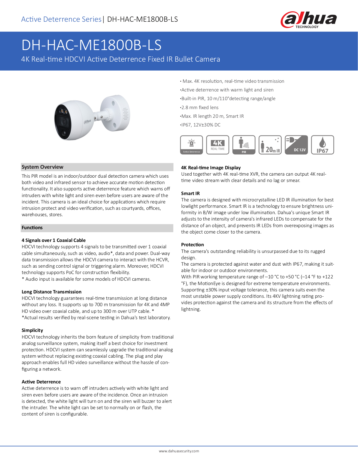 Dahua DH-HAC-ME1800B-LS User Manual