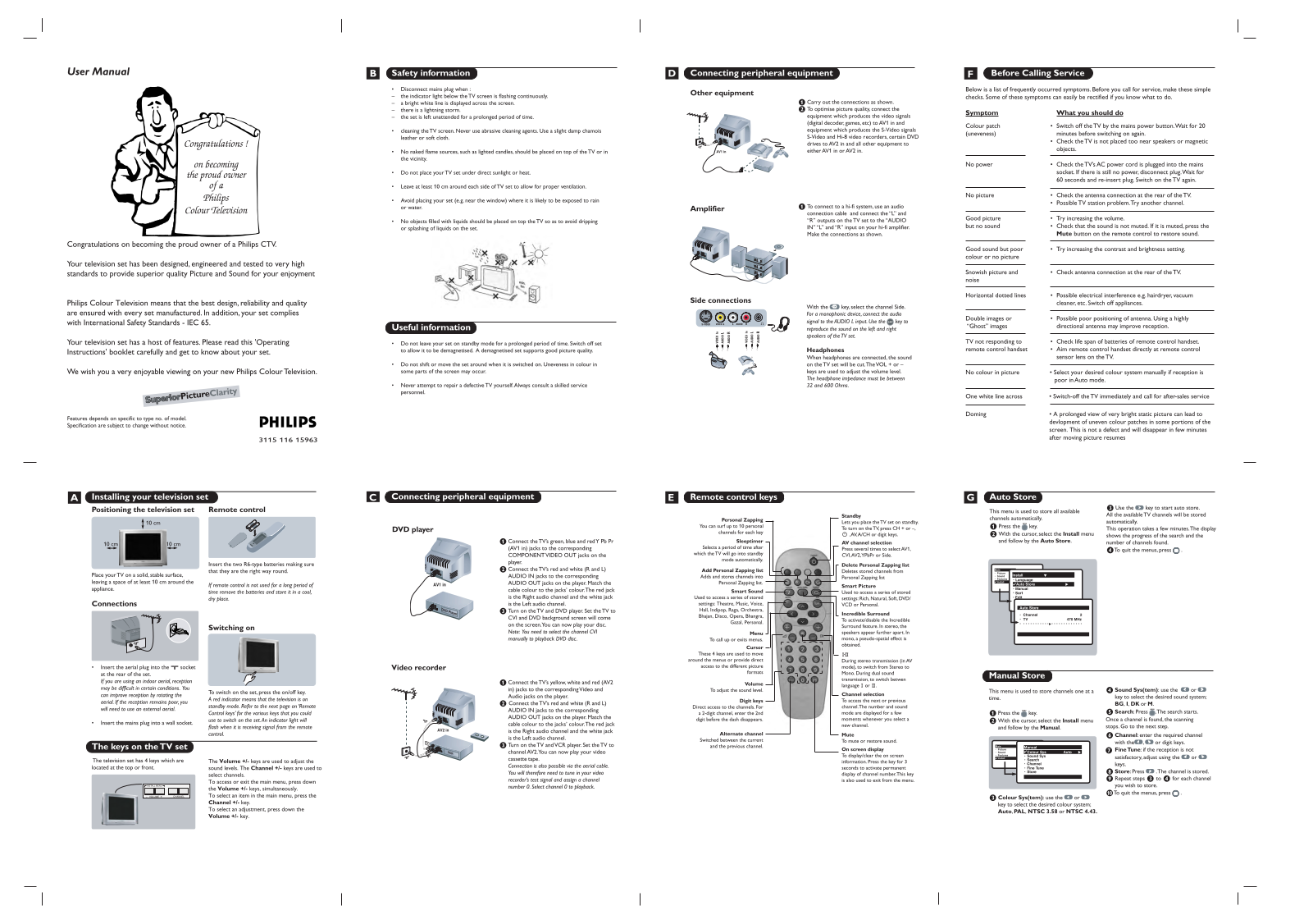 PHILIPS 21PT2404, 21PT2443 User Manual