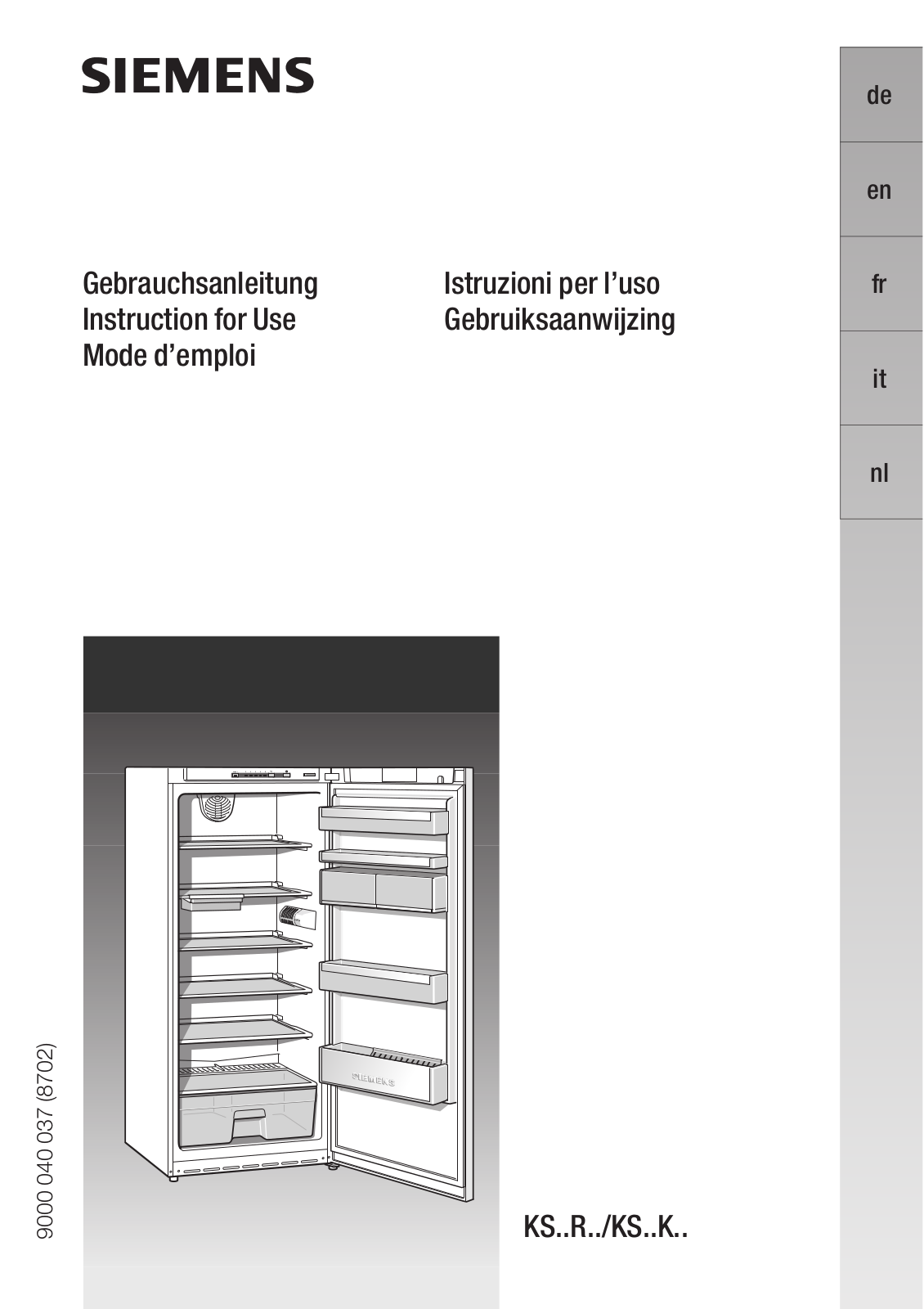 SIEMENS KS38K423 User Manual