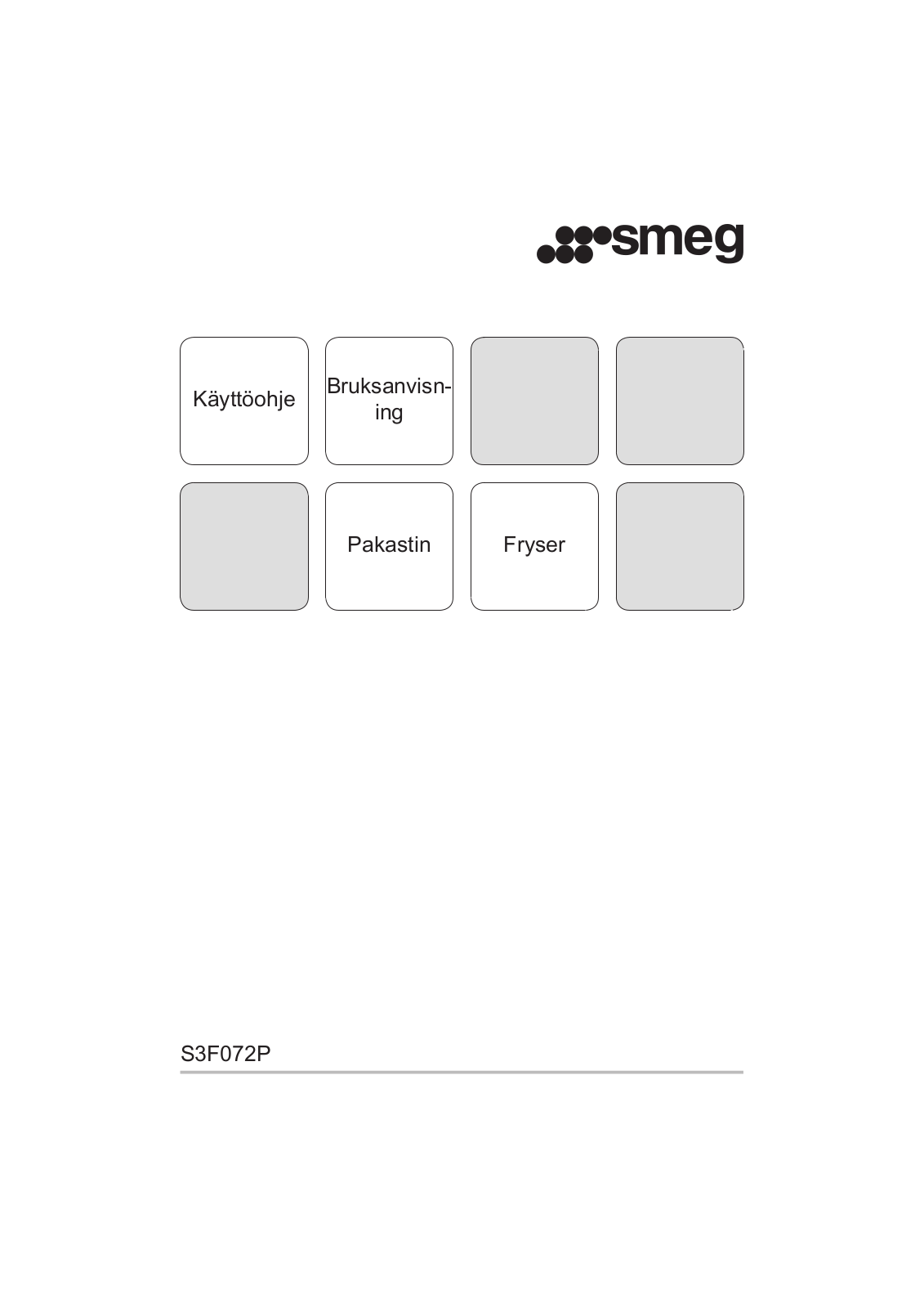 Smeg S3F072P User manual