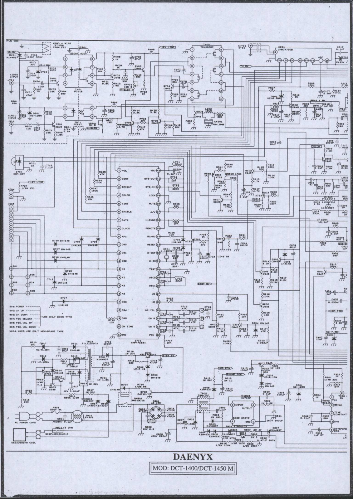 Daenix DTC-1400, DTC-1450M Service Manual