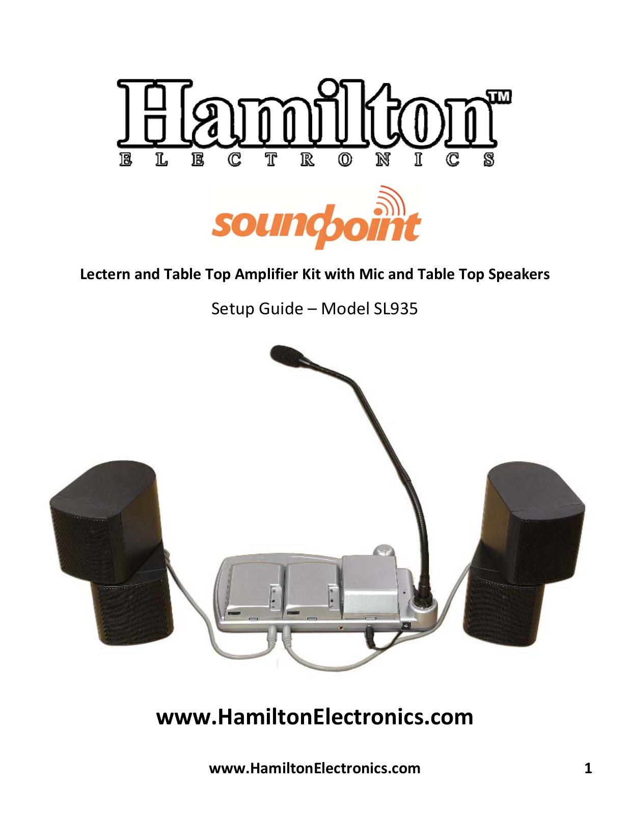 Hamilton Buhl SL-900 User Manual