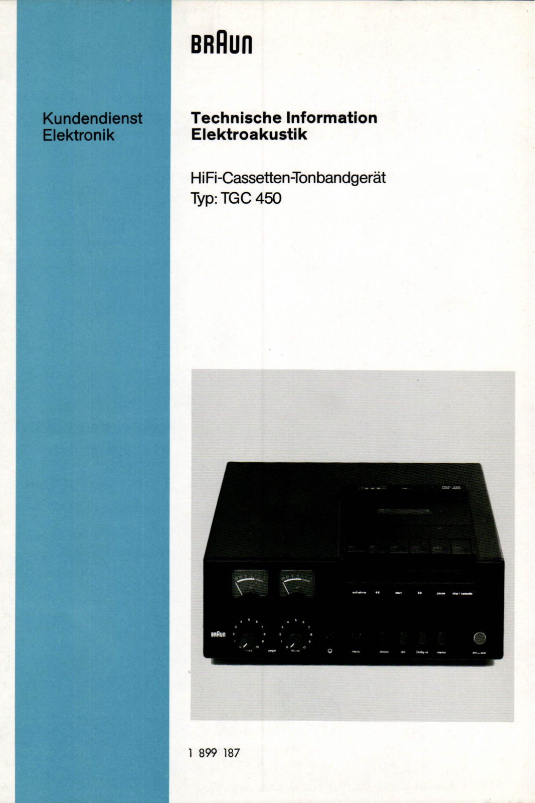 Braun TGC-450 Service Manual