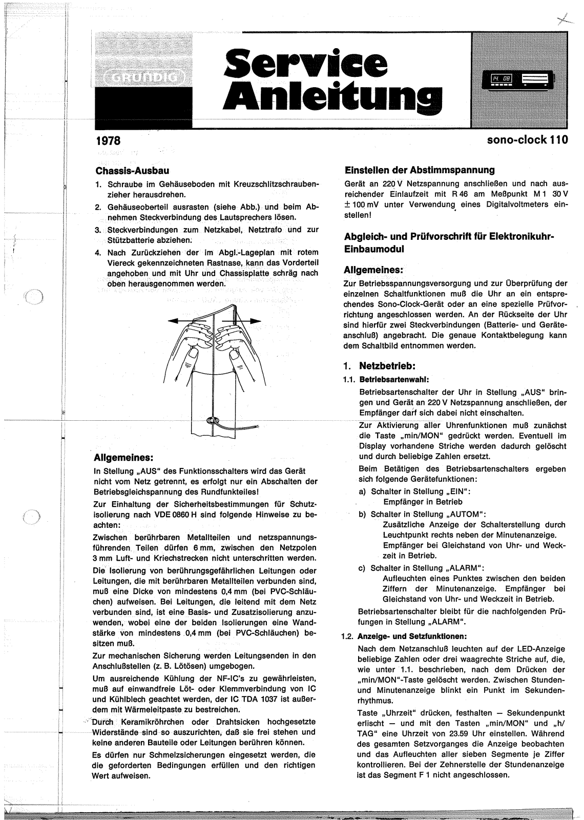 Grundig Sonoclock-110 Service Manual