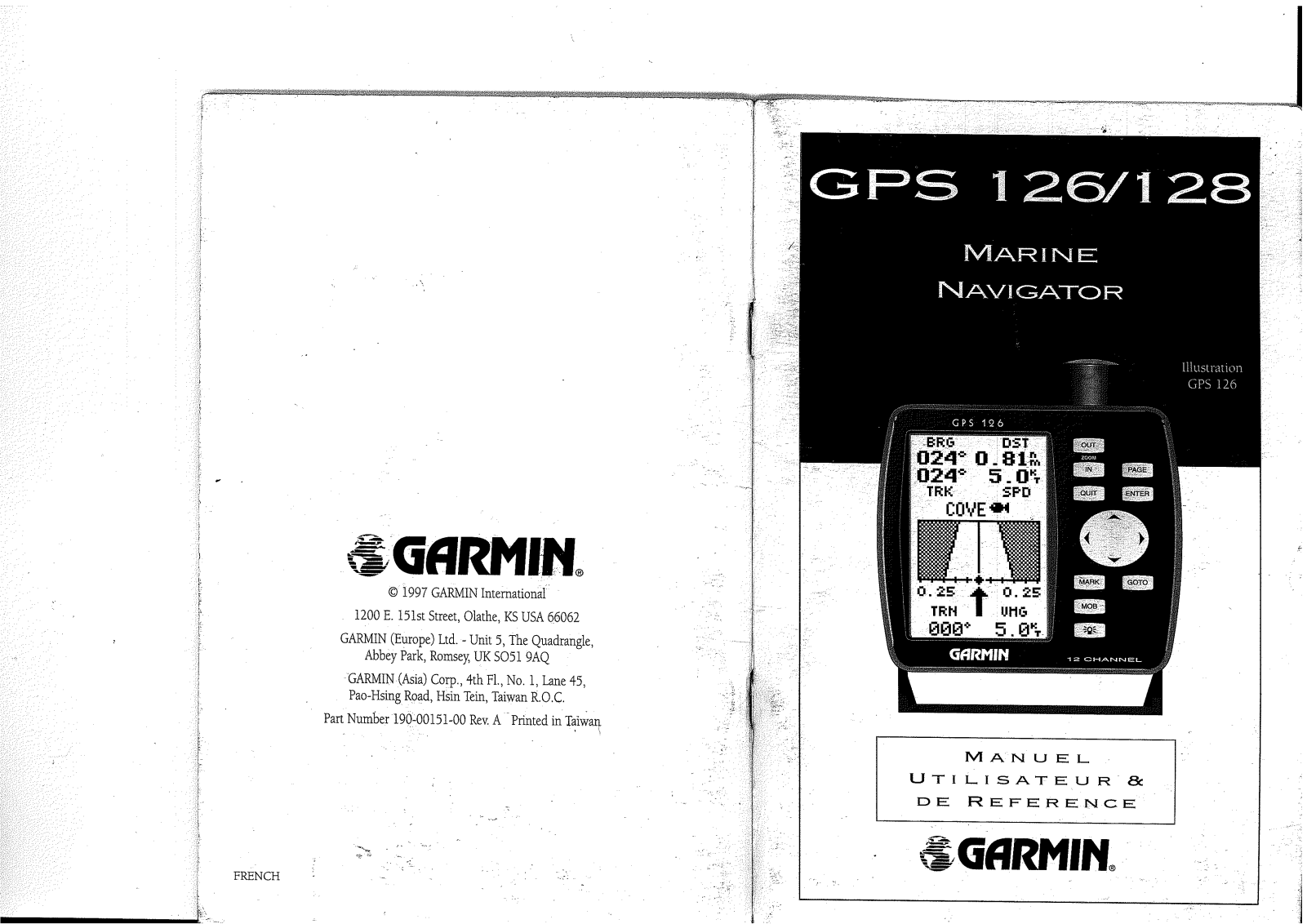 GARMIN GPS 126 User Manual