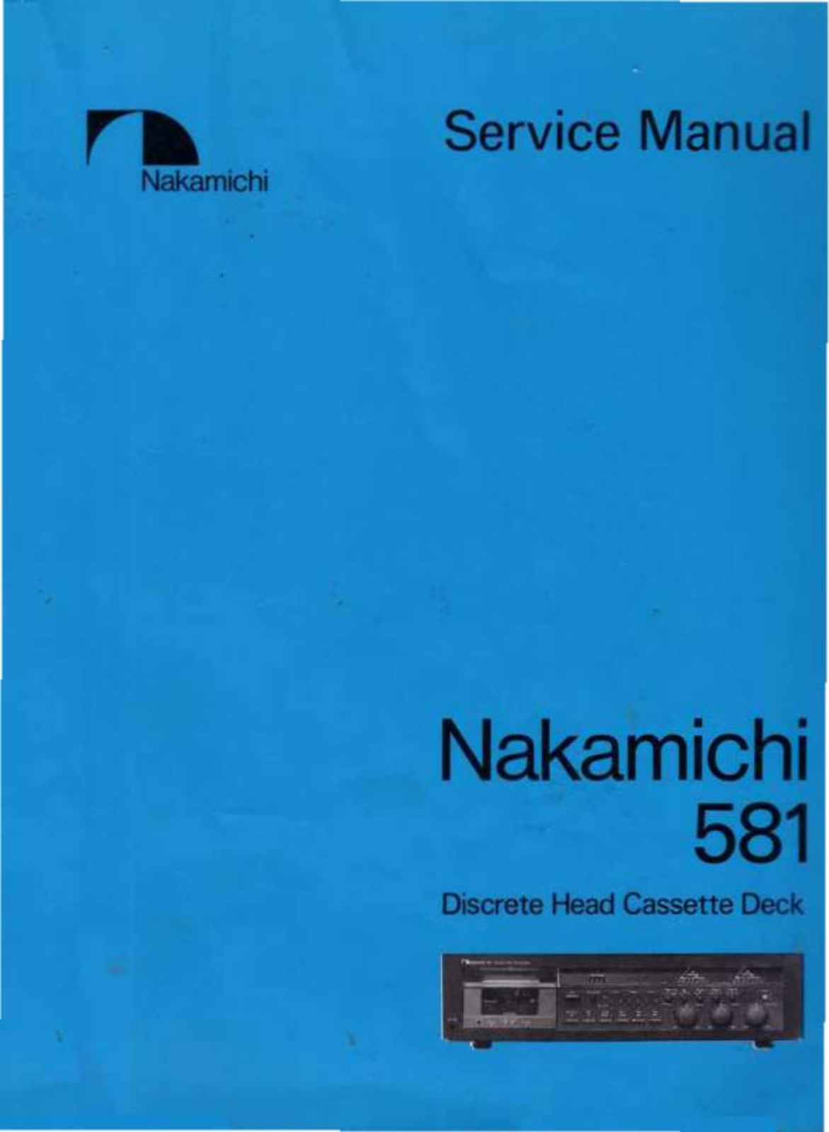 Nakamichi 581 Service Manual