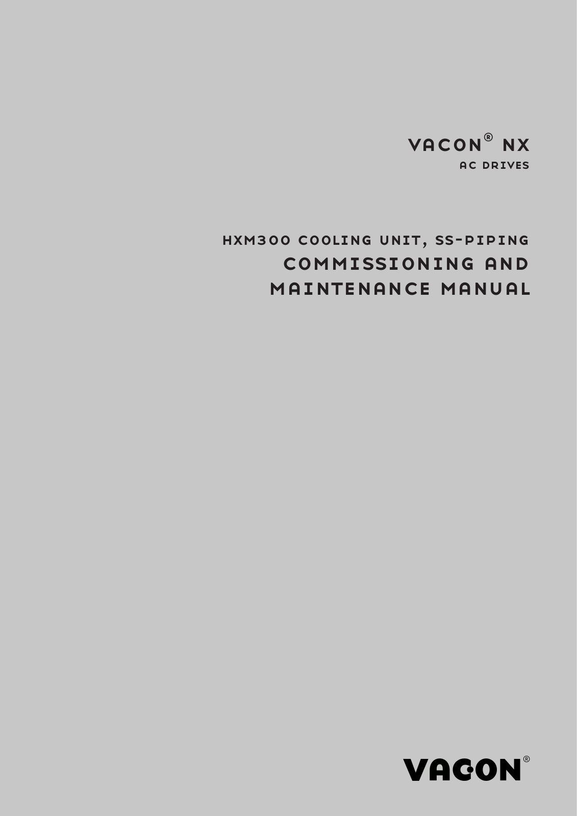 Vacon NX HXM300 User Manual