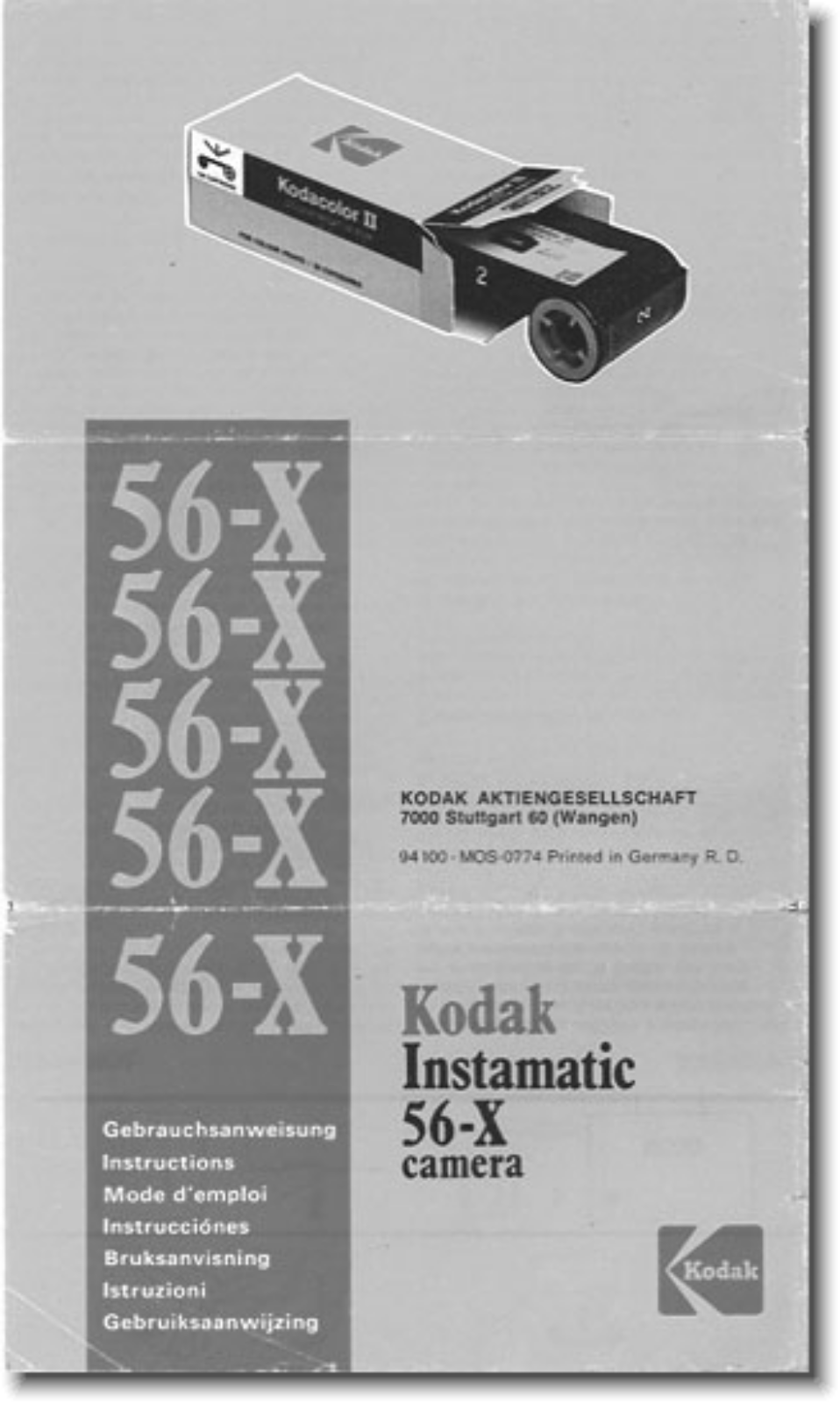 Kodak Instamatic 56-X Instruction Manual