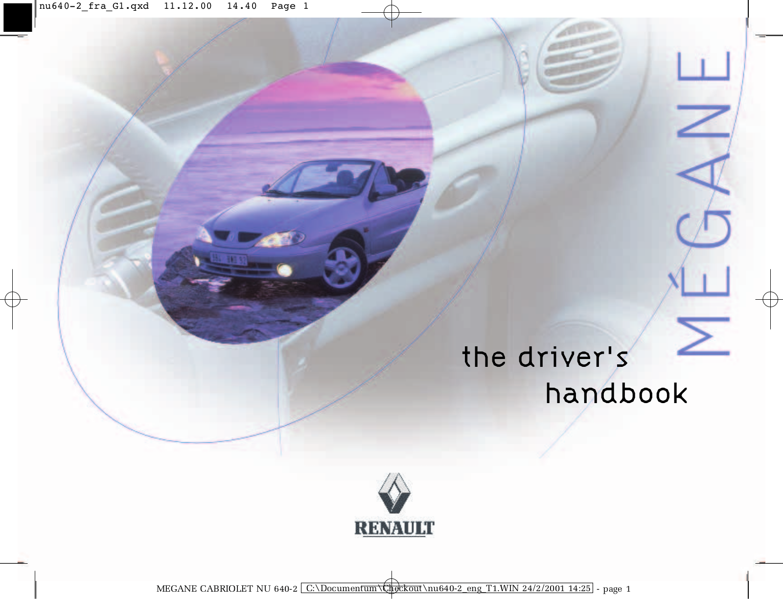 Renault MEGANE 2000 Owner Manual