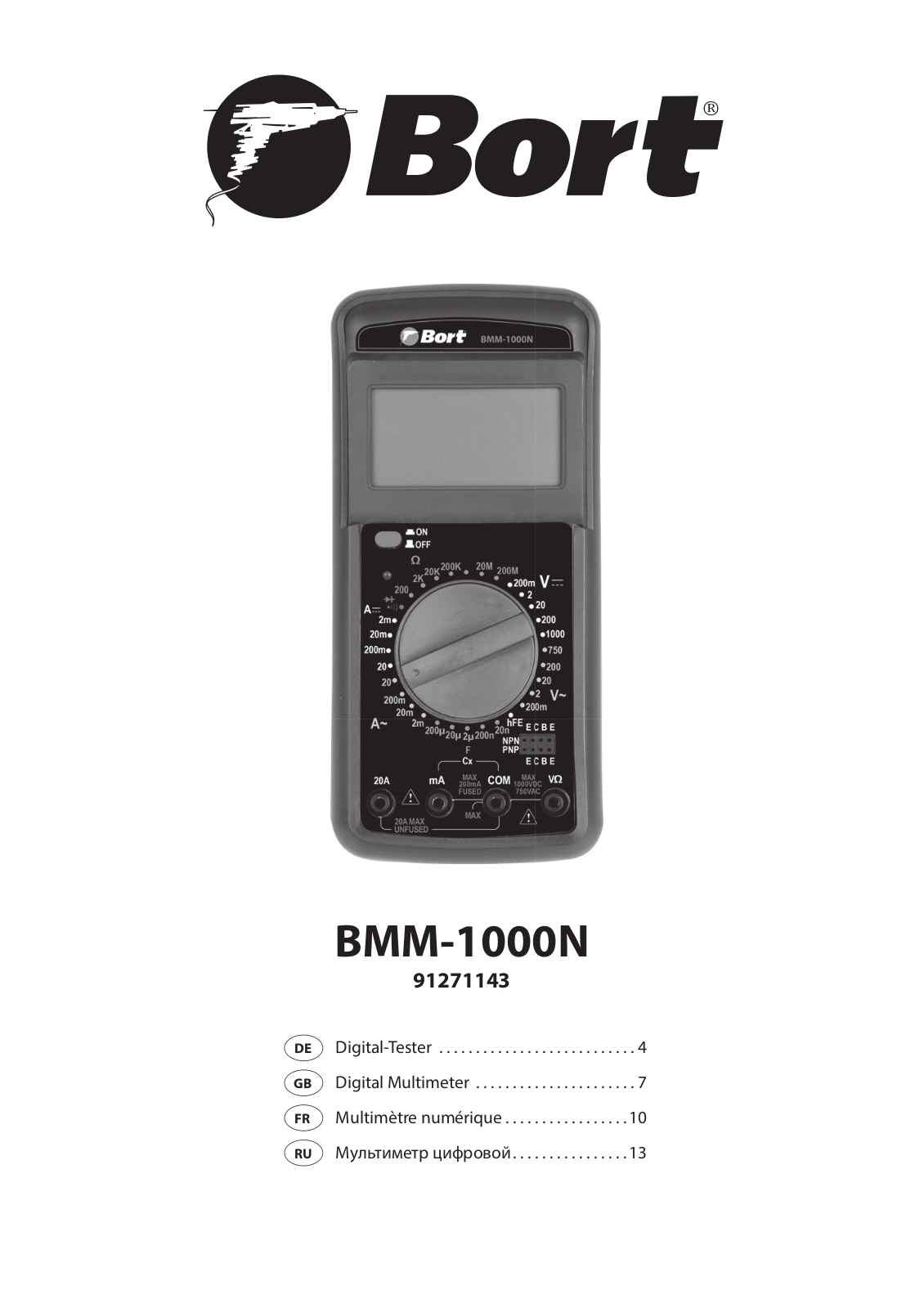 Bort BMM-1000N User Manual