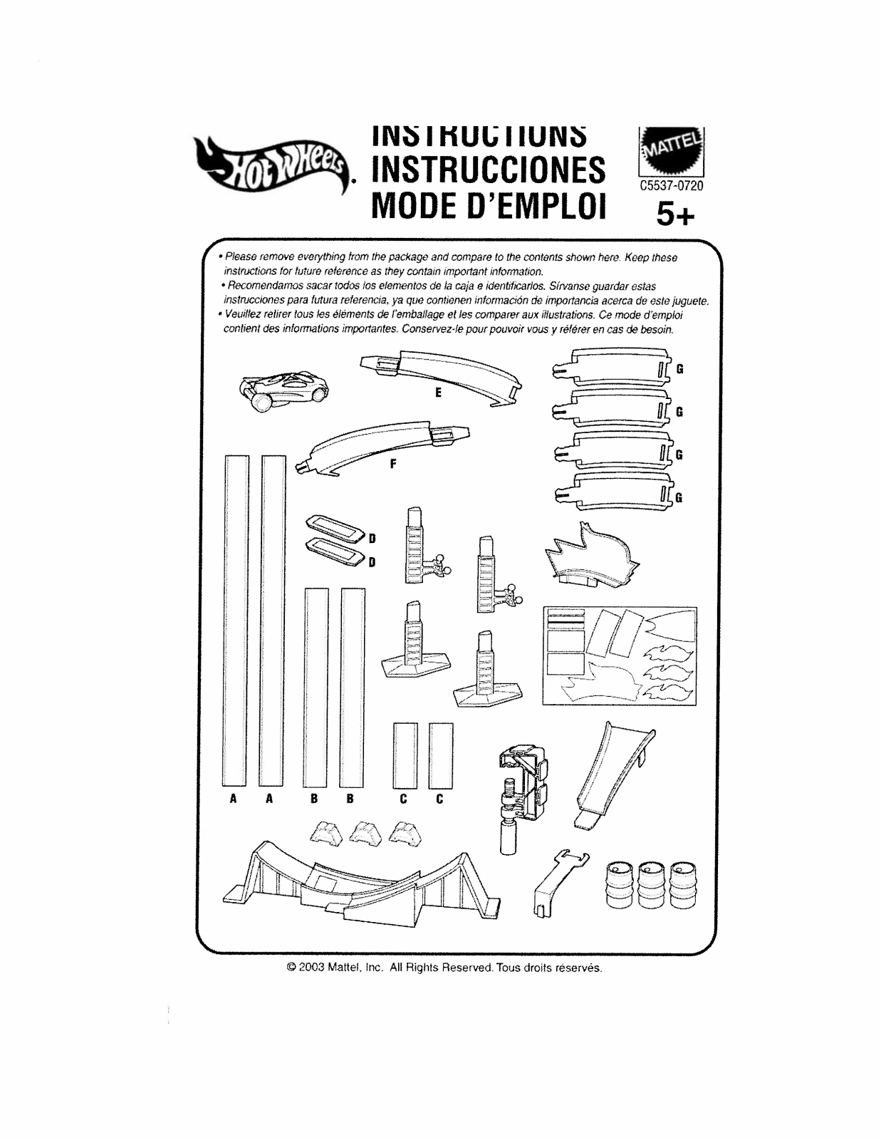 Fisher-Price C5537 Instruction Sheet