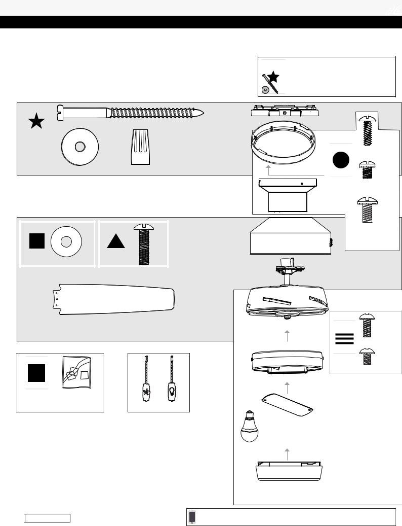 Hunter Fan 50189, 51530, 50185, 50188, Ristrello Installation Manual