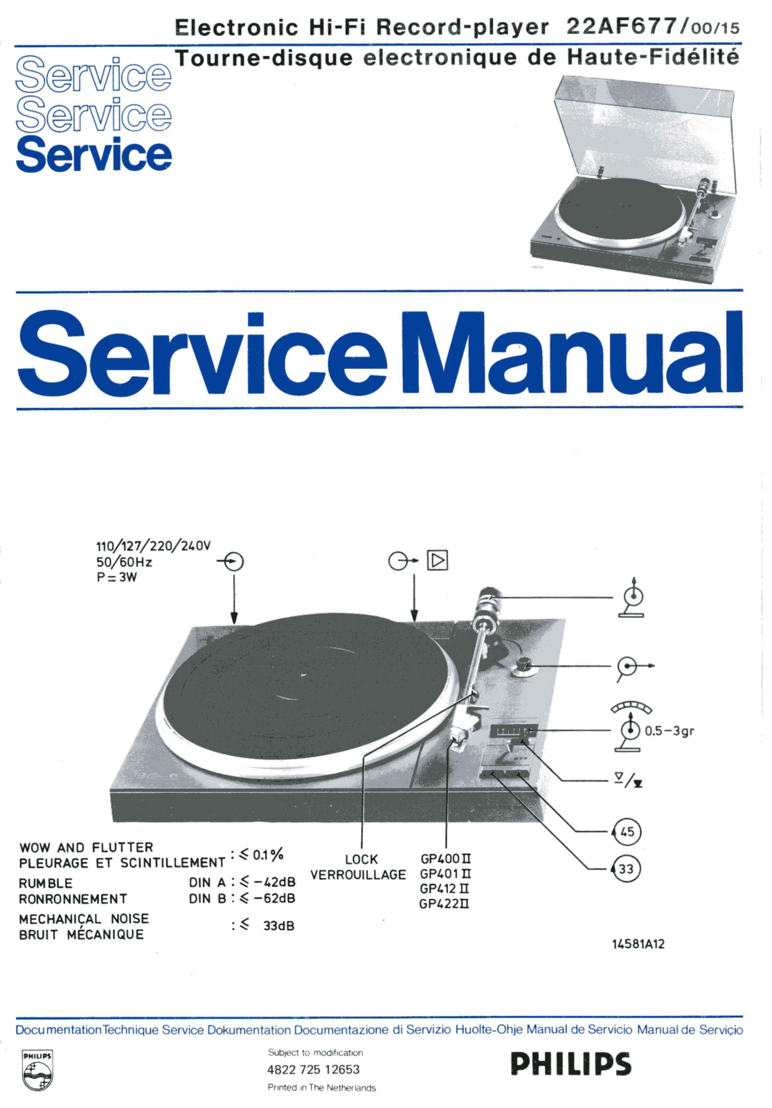 Philips AF-677 Service Manual