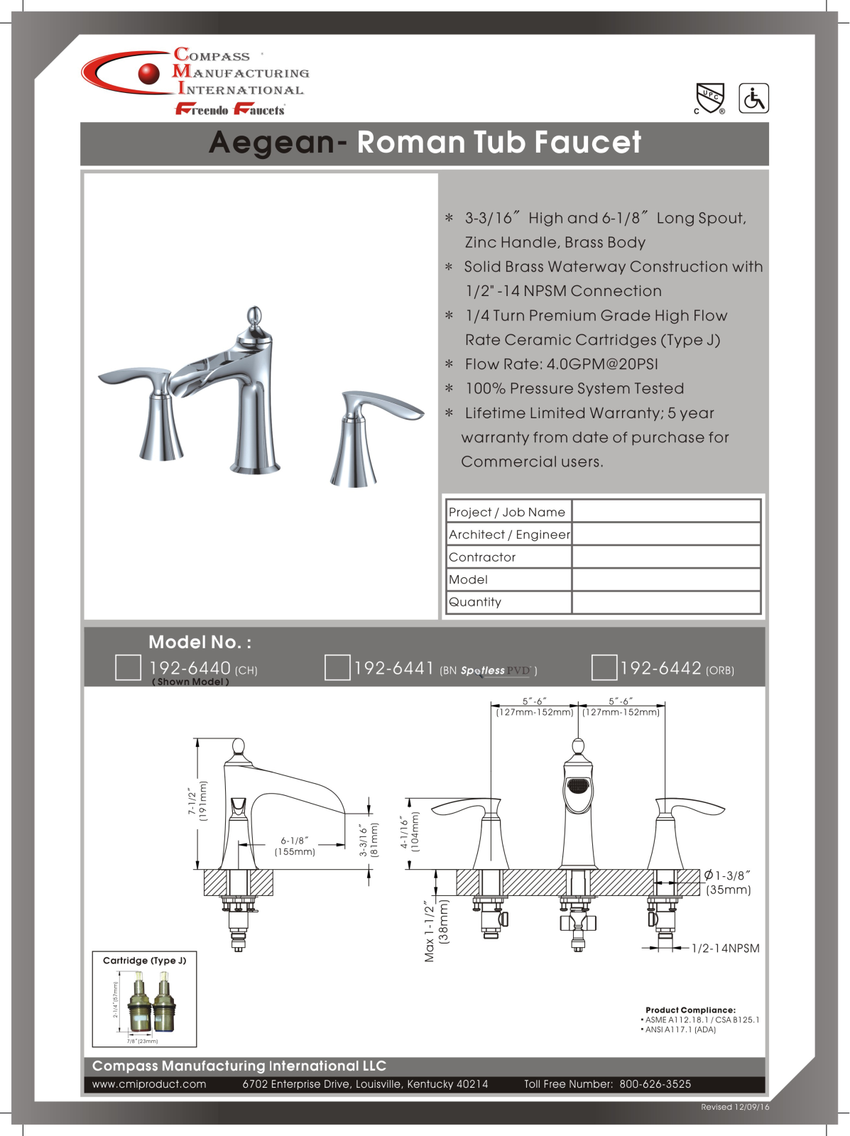 CMI QMV10033 Specifications - ManualMachine.com
