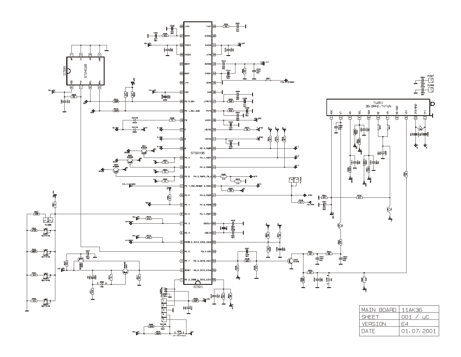 VESTEL 11AK36, AK36 Circuit