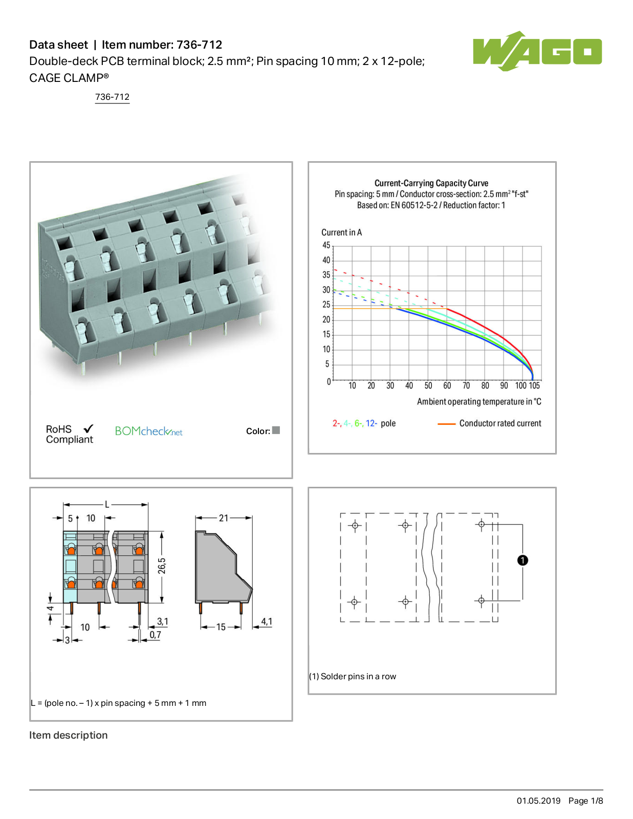 Wago 736-712 Data Sheet